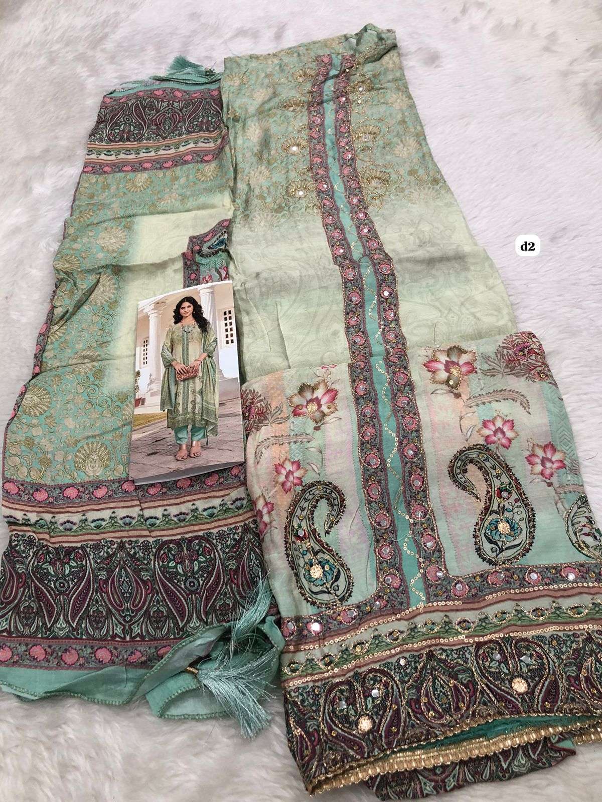 Falah Premium Muslin Collection code 30457 by Falah Designer Suits-05