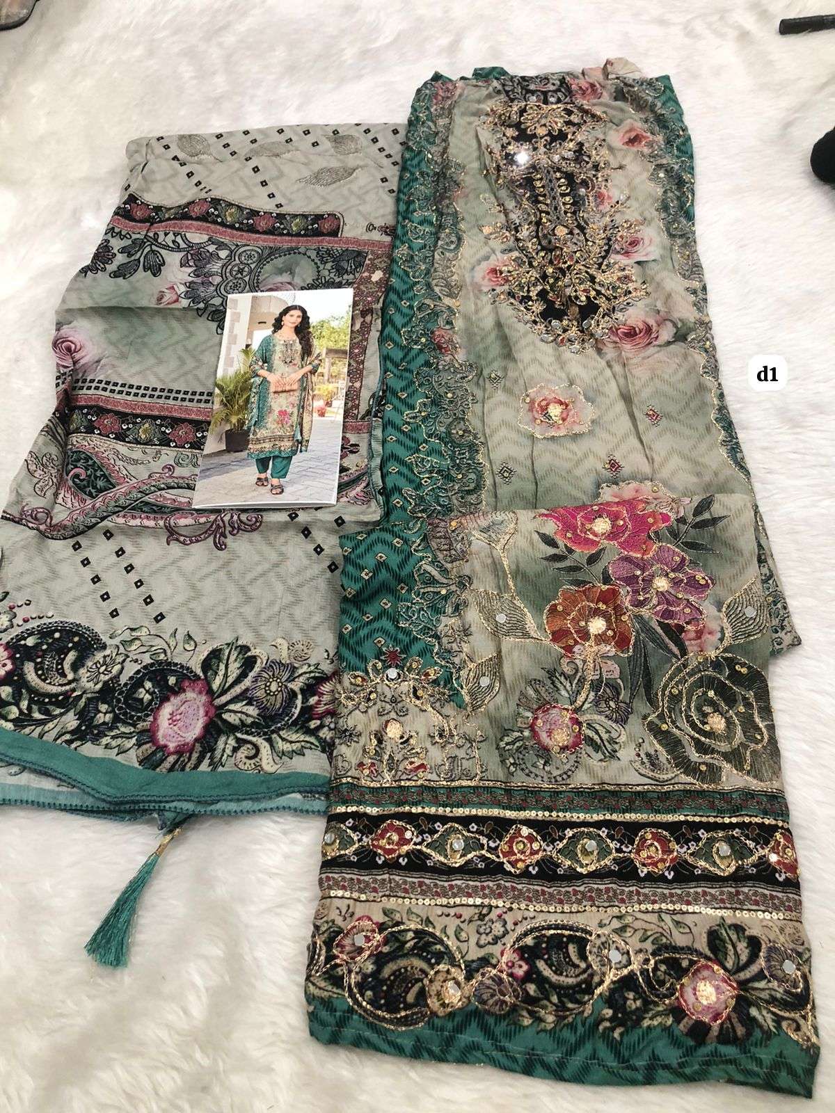 Falah Premium Muslin Collection code 30458 by Falah Designer Suits-04