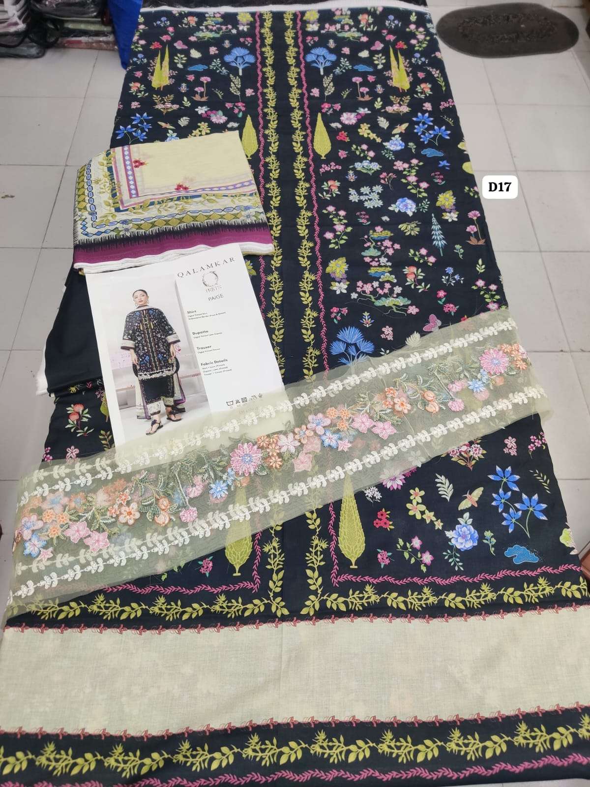 QPrints Unstitched Embroidered Lawn Open Pic 25 Vol 2 By Qalamkar-04