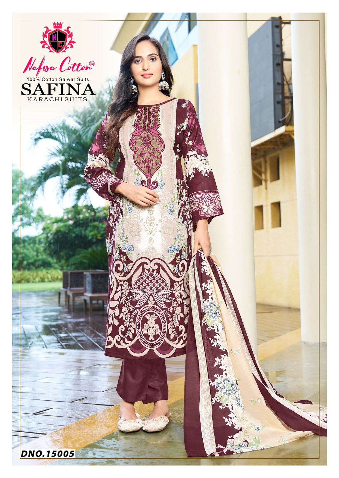 SAFINA KARACHI SUITS VOL 15 BY NAFISHA COTTON-04