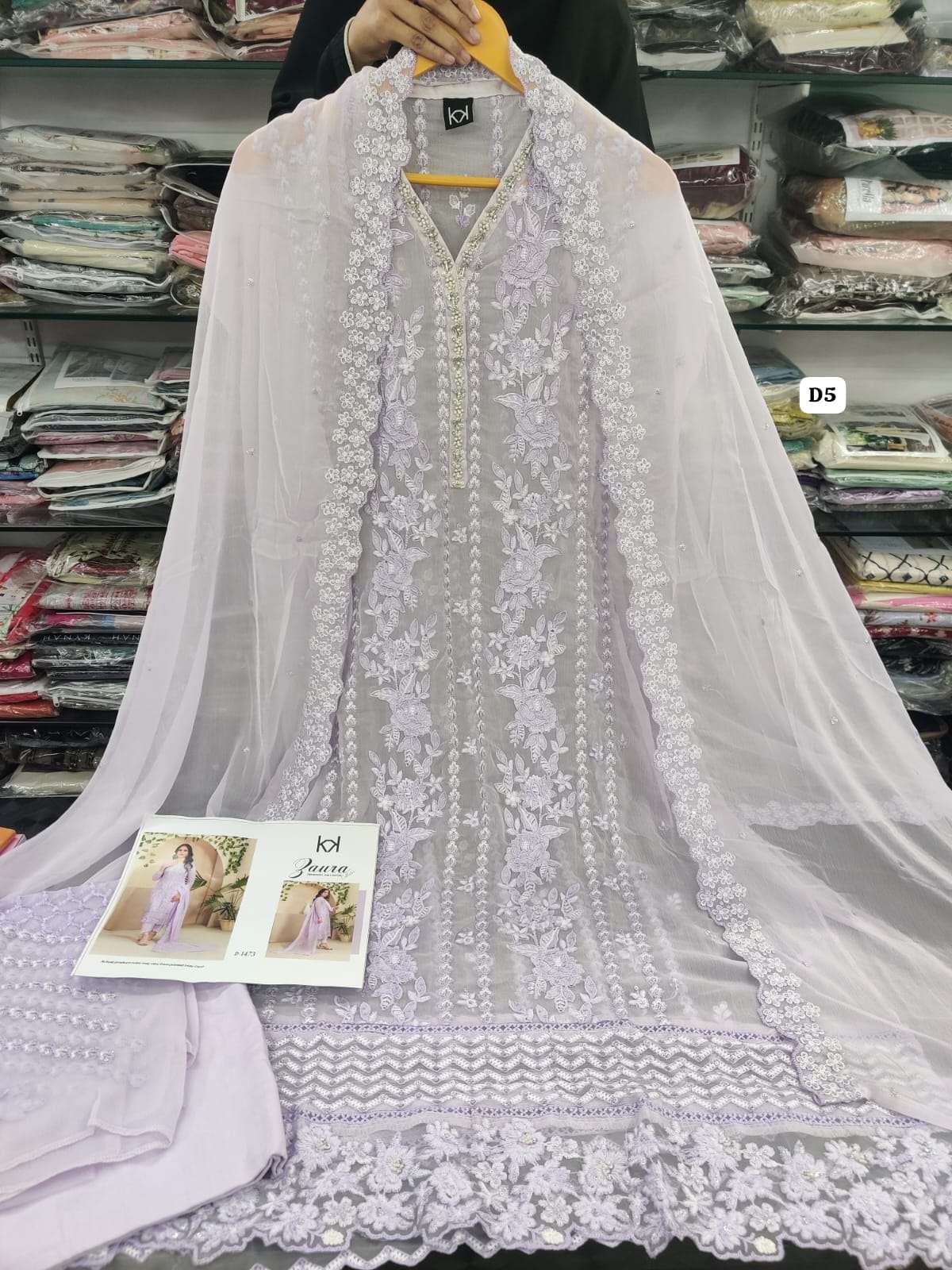 ZAURA SEMI-STITCHED CHIFFON BY TAWAKKAL-10