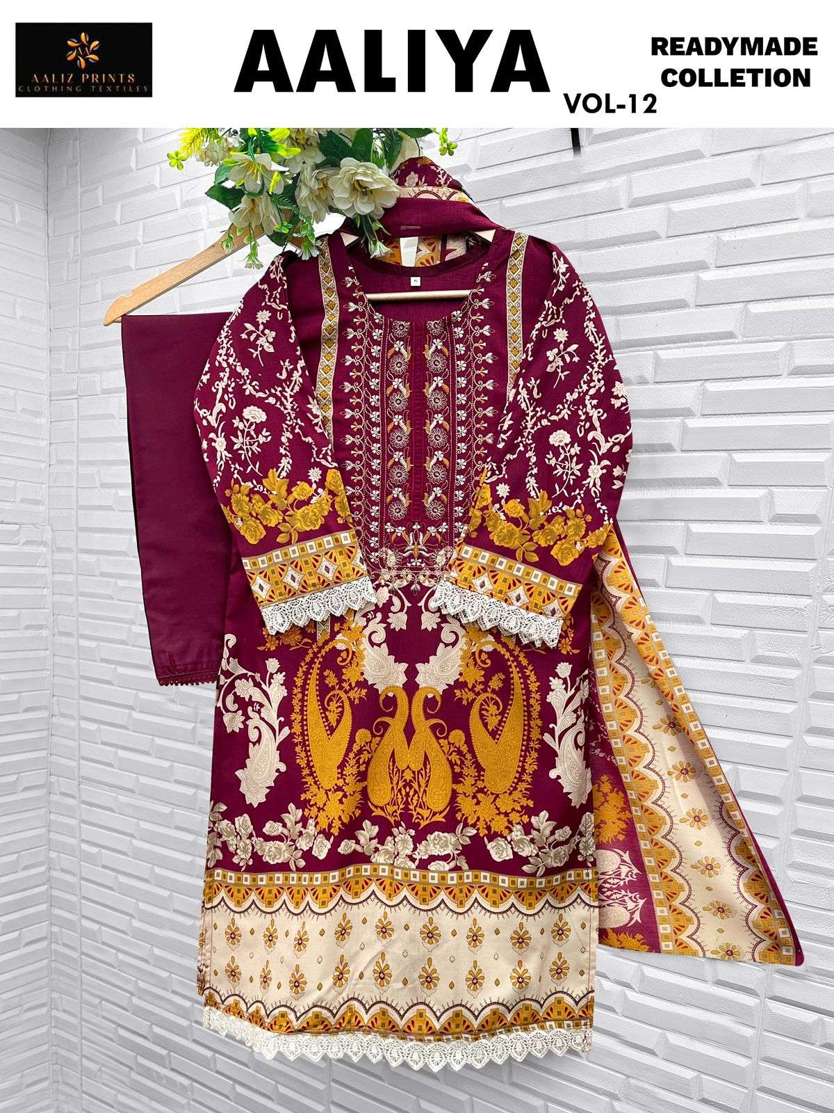 Aaliya embroidery collection vol 12 Open by Aaliza Print-01