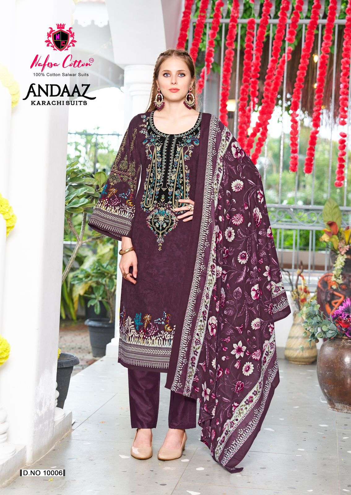 ANDAAZ KARACHI SUITS VOL 10 Open & Model by Nafisa Cotton-01
