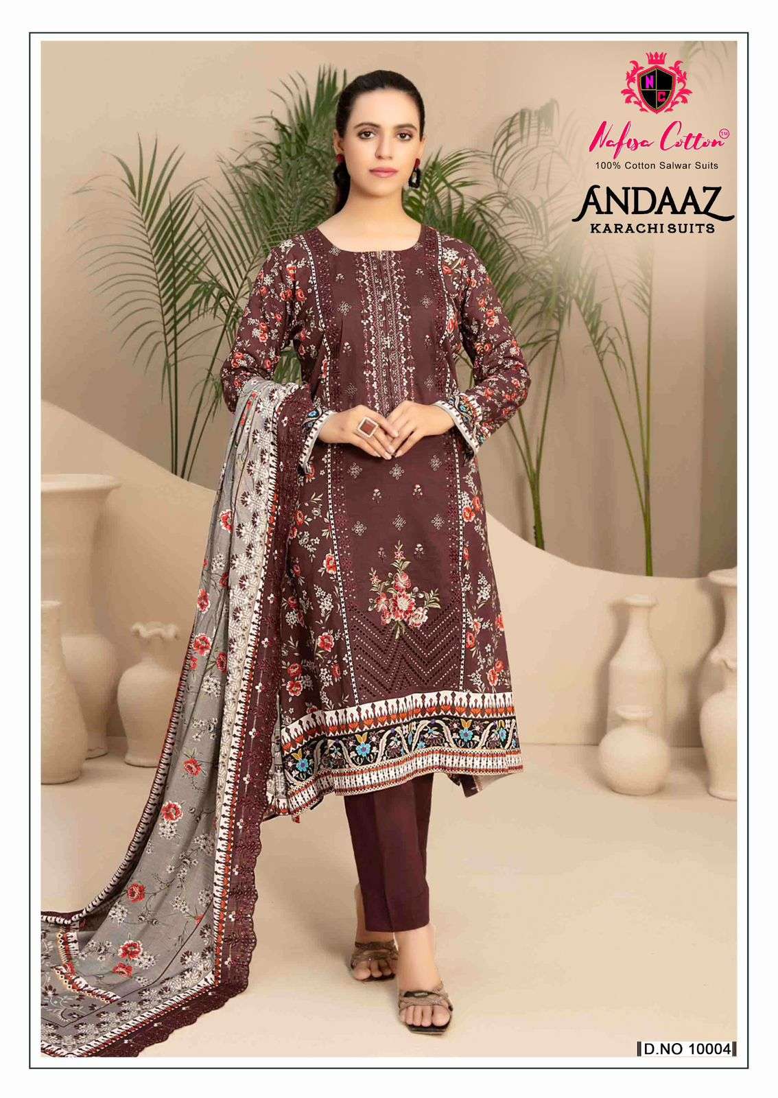 ANDAAZ KARACHI SUITS VOL 10 Open & Model by Nafisa Cotton-03