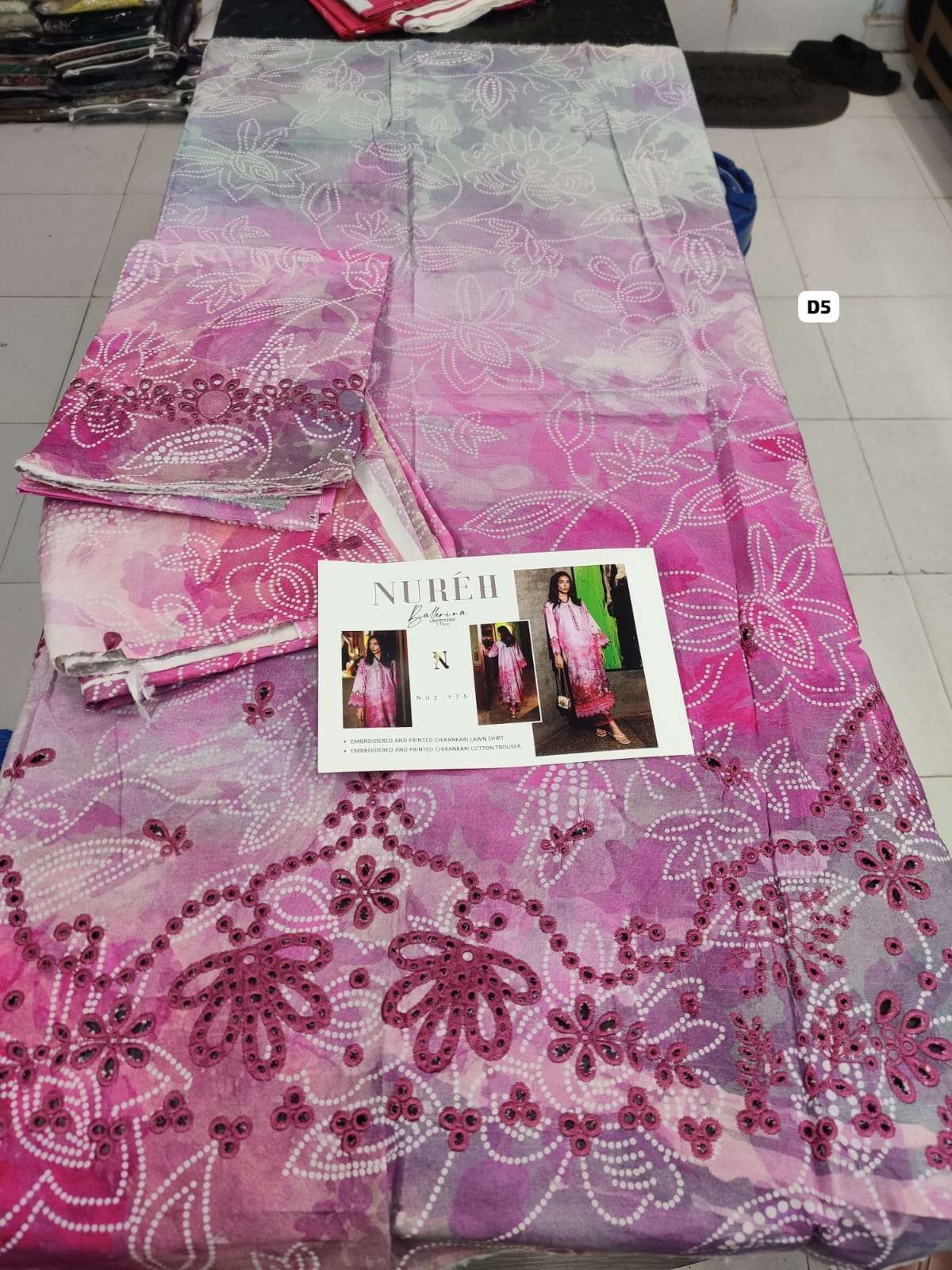 BALLERINA 2 PIECE LAWN 25 Model & OPen Pic by NUREH-12