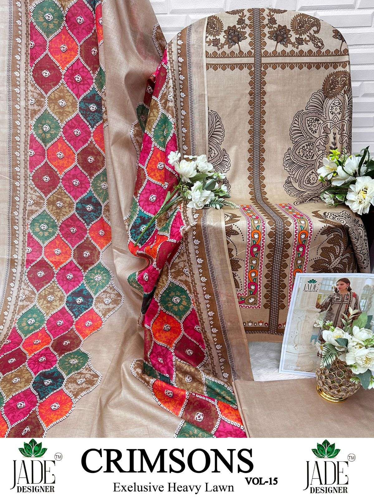 CRIMSONS VOL -15 HEAVY LAWN COTTON BY JADE-11