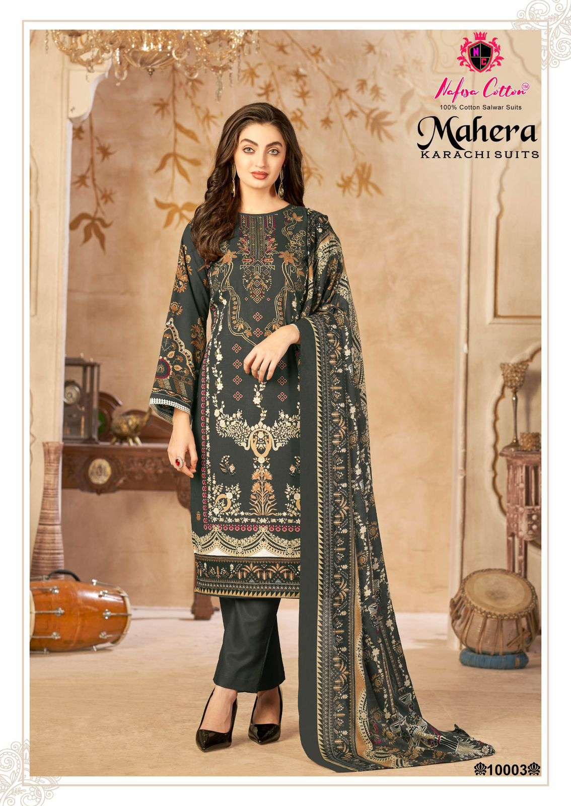 MAHERA KARACHI SUITS VOL 10 BY NAFISHA COTTON-03