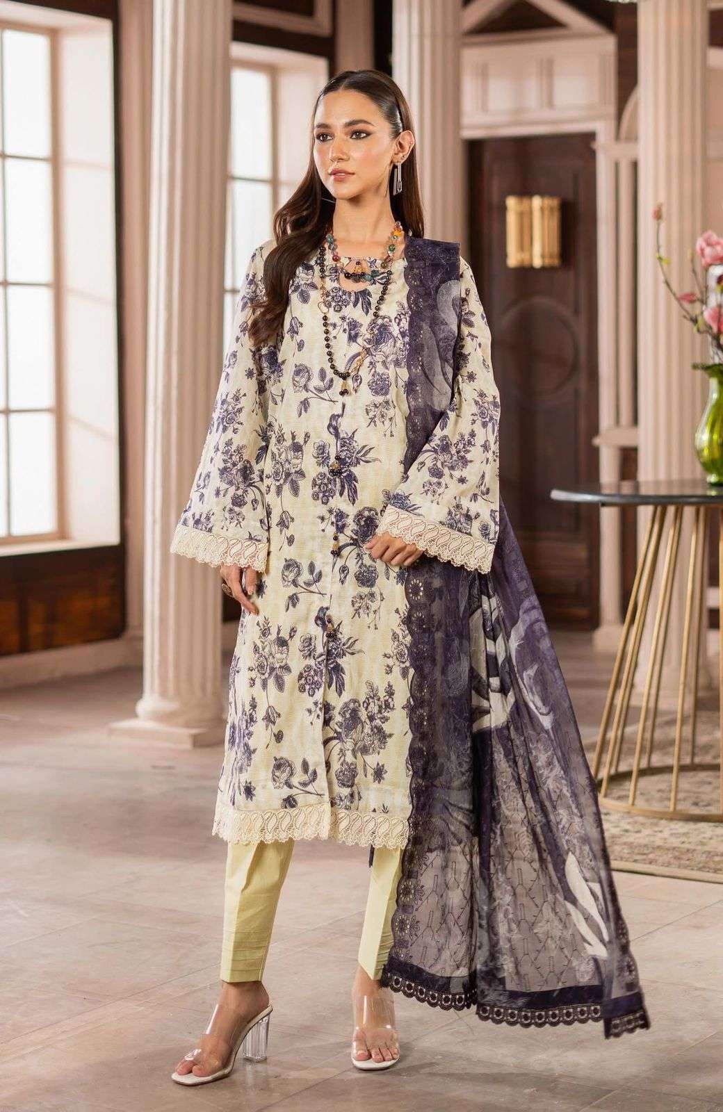 SUNSHINE Bloom Embroidered SCHIFFLI Edition by Al Zohaib-10