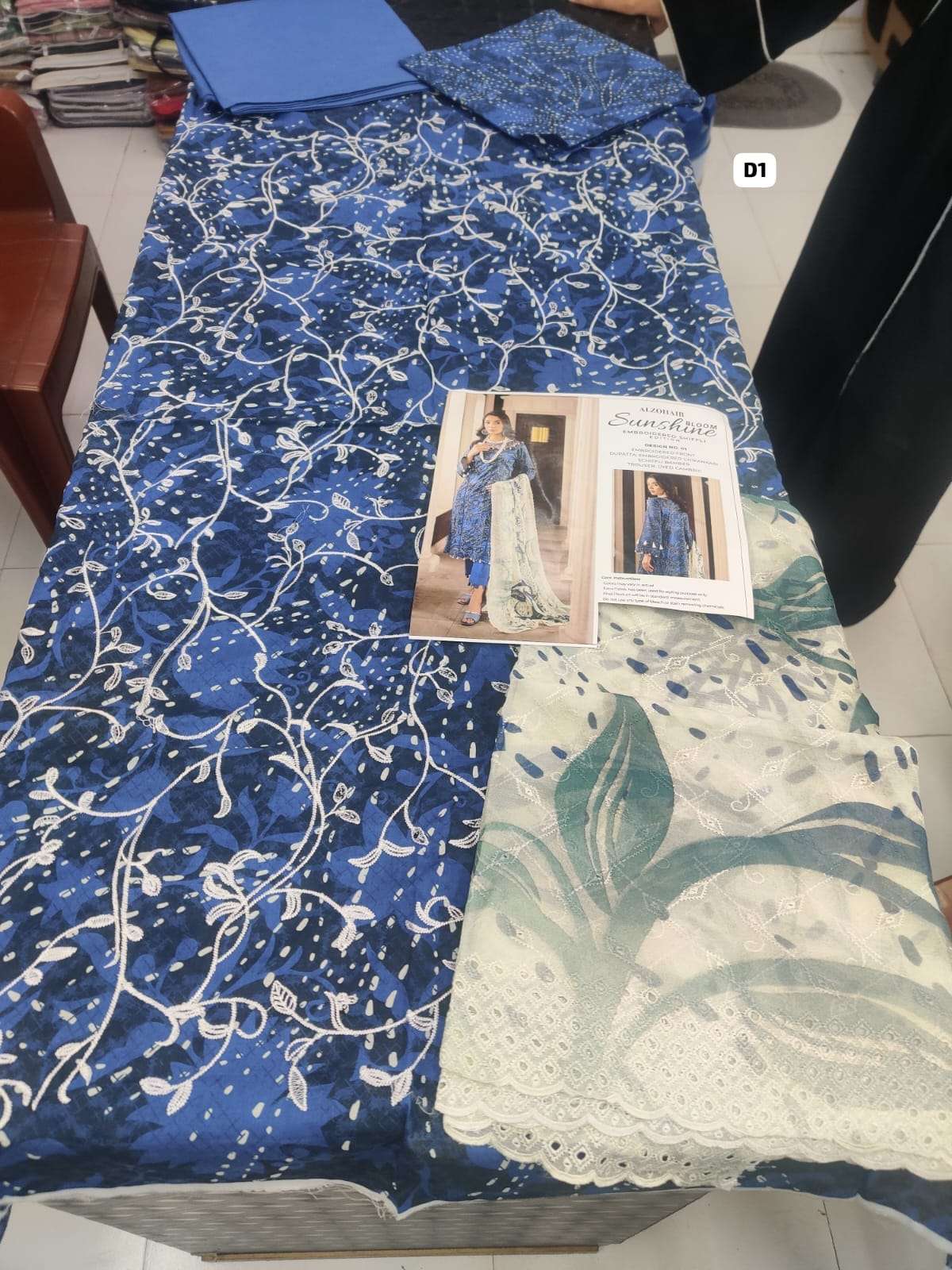 SUNSHINE Bloom Embroidered SCHIFFLI Edition by Al Zohaib-16