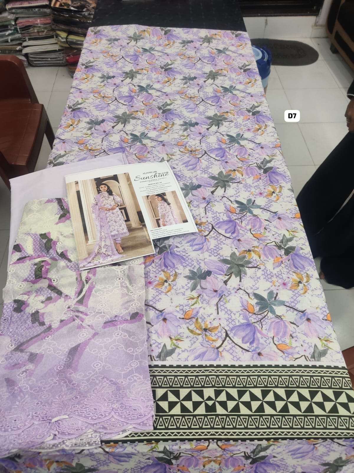 SUNSHINE Bloom Embroidered SCHIFFLI Edition by Al Zohaib-18