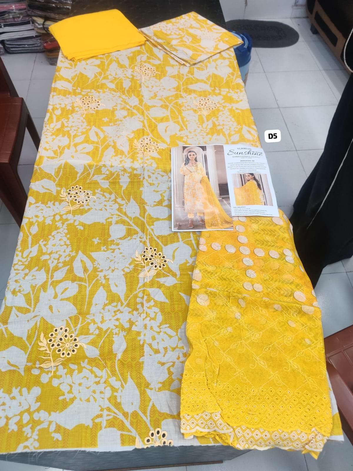 SUNSHINE Bloom Embroidered SCHIFFLI Edition by Al Zohaib-19