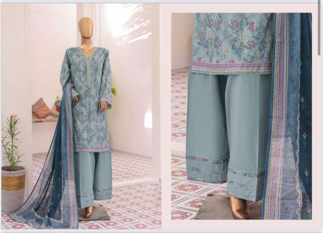 BIN SAEED Exclusive Printed with Farshi Shalwar Volume - 2 By BIN SAEED-02