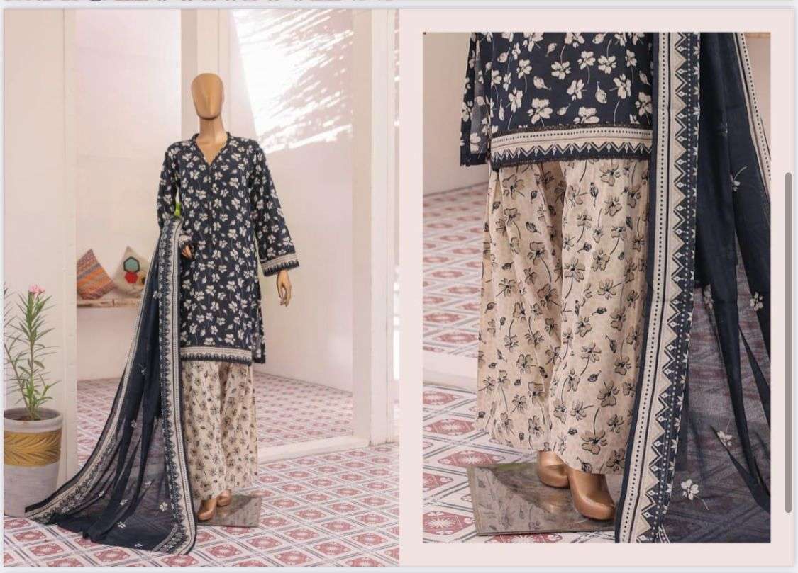 BIN SAEED Exclusive Printed with Farshi Shalwar Volume - 2 By BIN SAEED-05