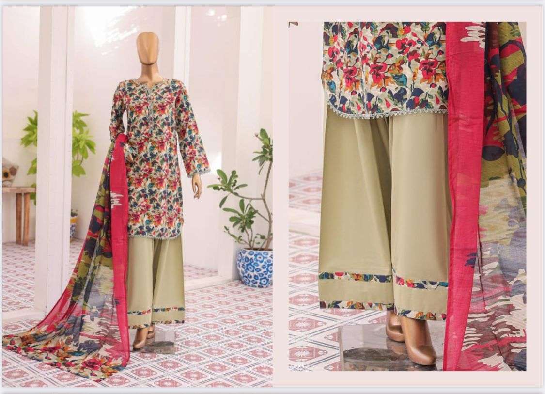 BIN SAEED Exclusive Printed with Farshi Shalwar Volume - 2 By BIN SAEED-08