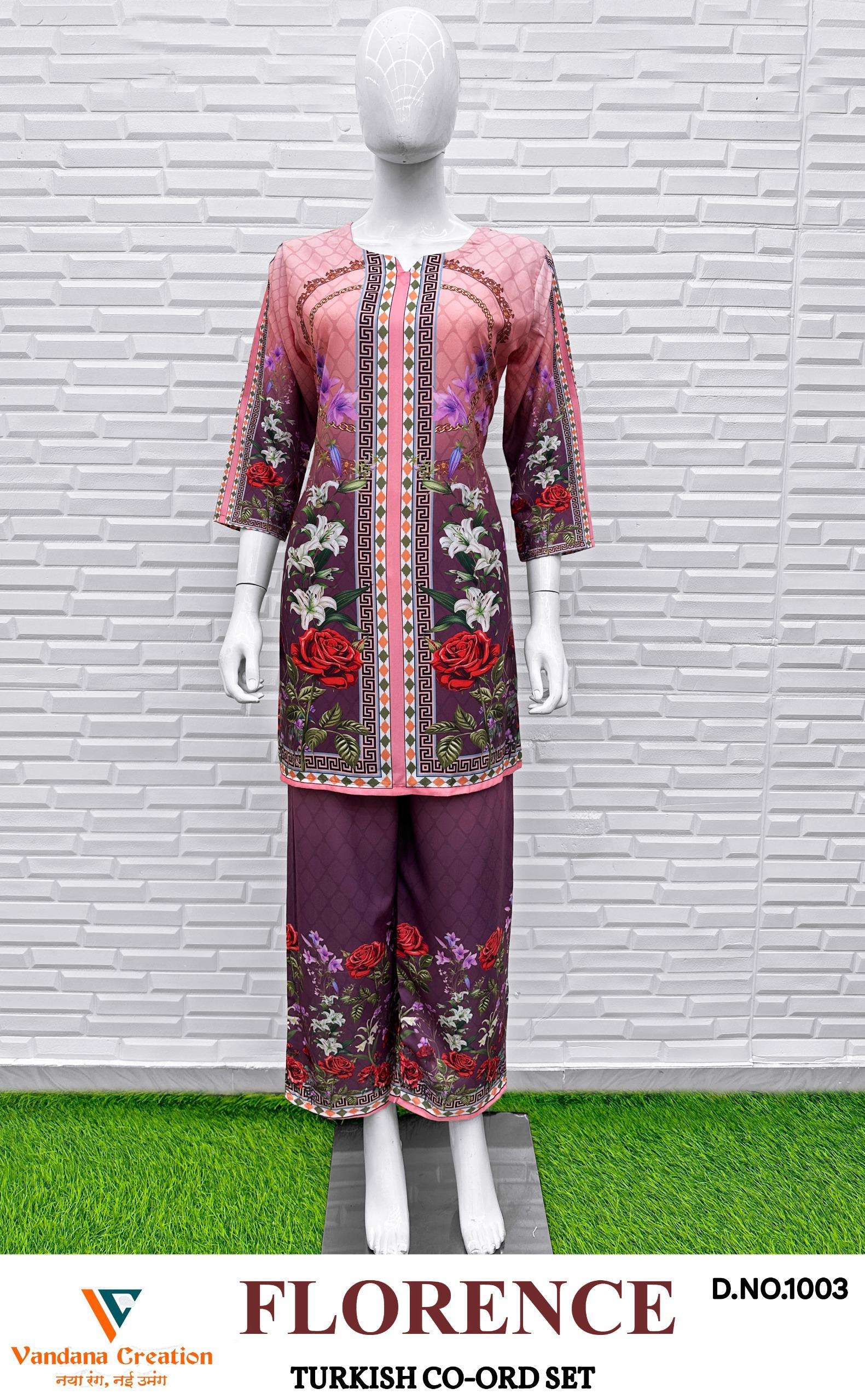 FLORENCE VOL-1 TURKISH CO-ORD SET by Vandana-07