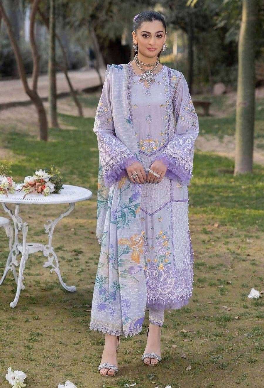 GULRUKH LAWN HEAVY EMBROIDERED CHICKANKARI BY ADAN LIBAS-05