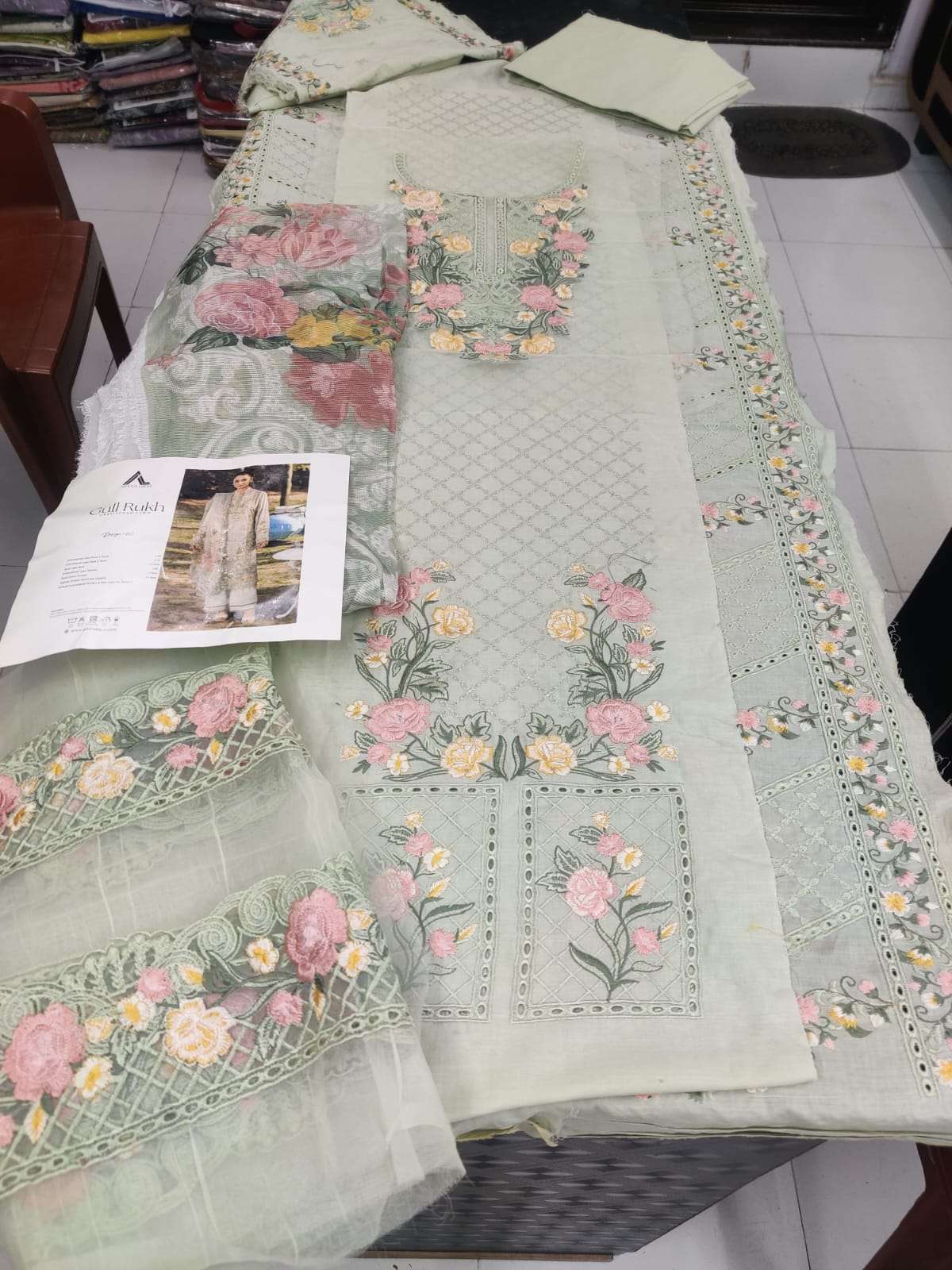 GULRUKH LAWN HEAVY EMBROIDERED CHICKANKARI BY ADAN LIBAS-28