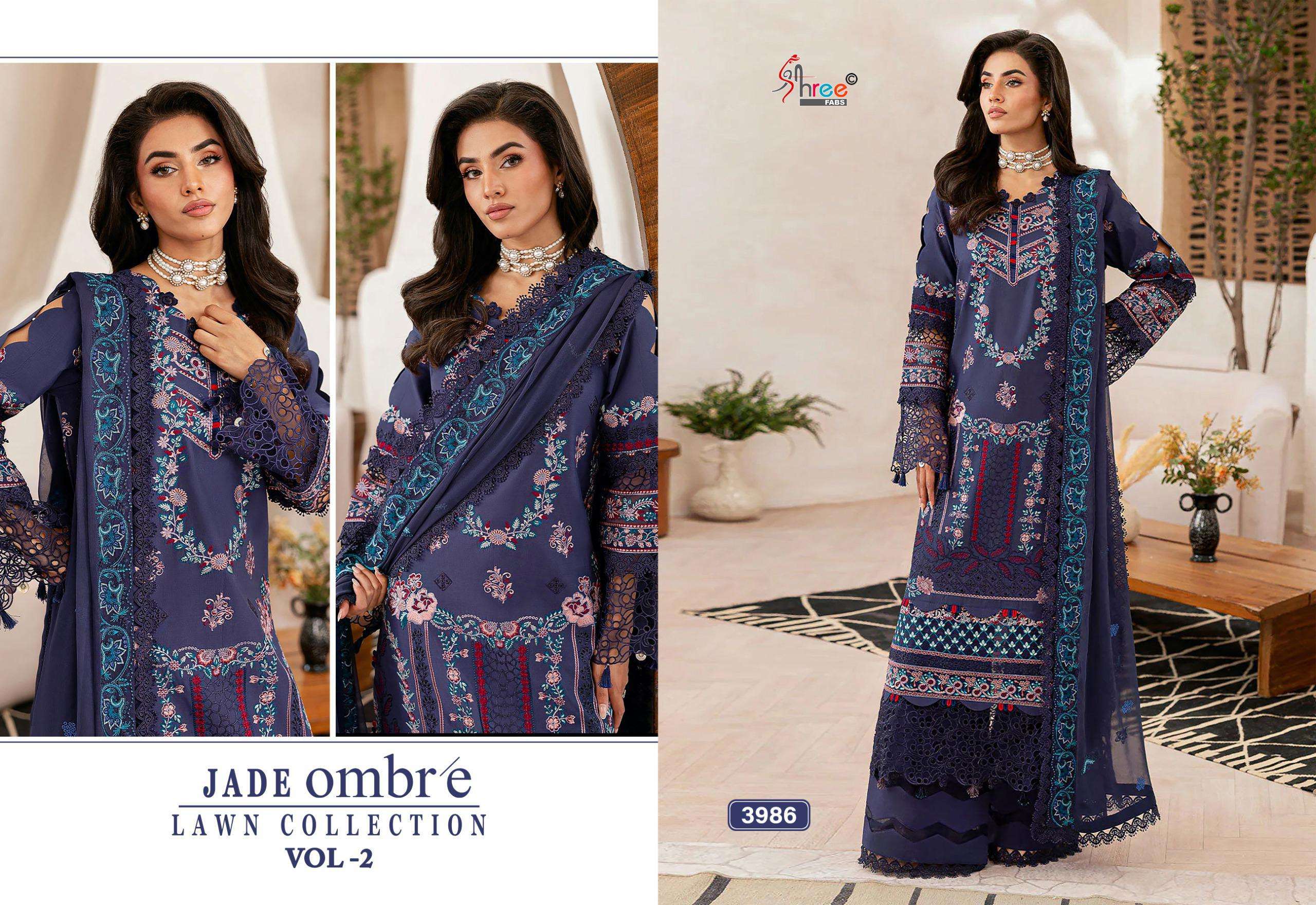 JADE OMBRE lawn collection vol-2 by Shree-01