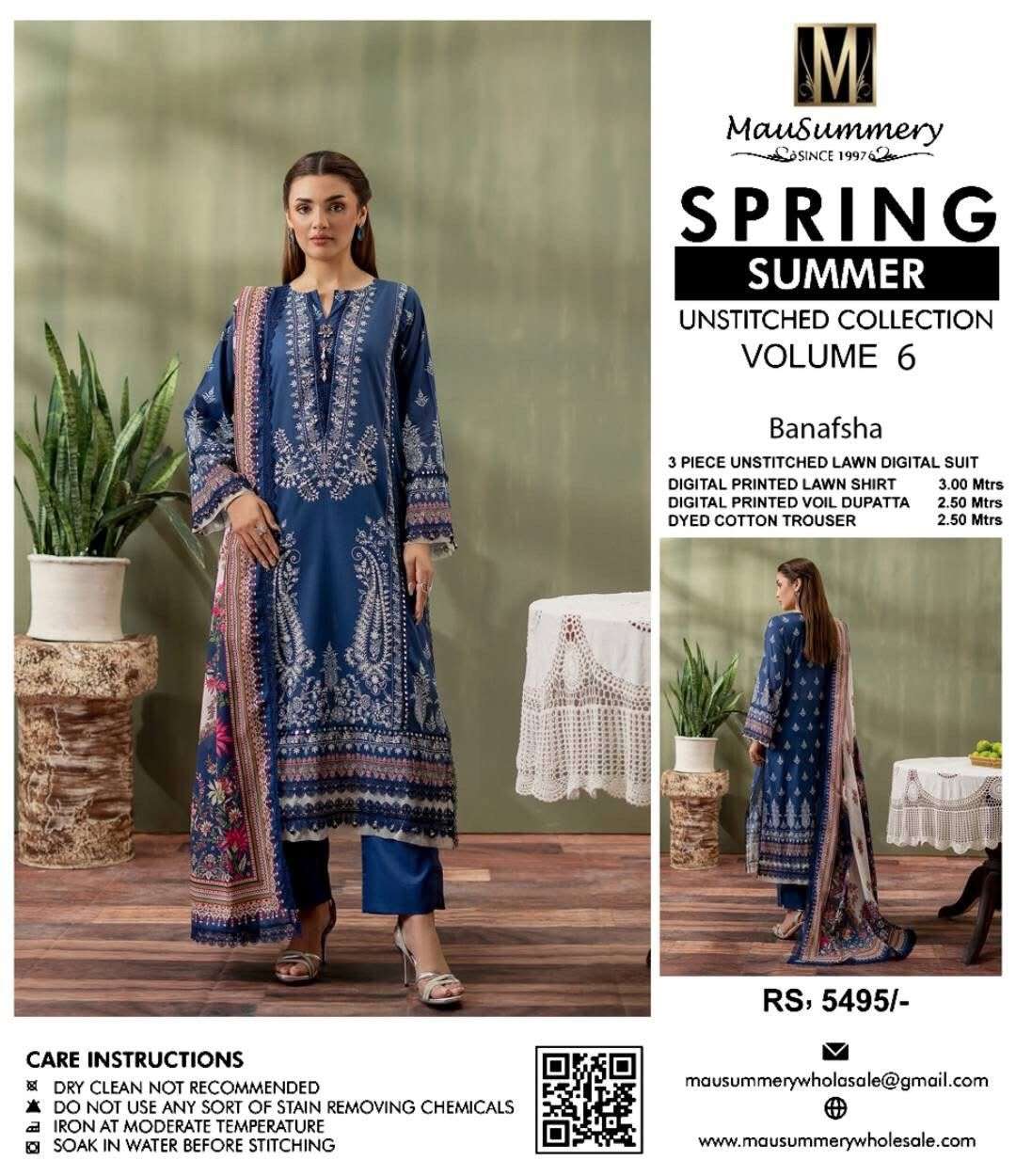 Mausammery Lawn Vol - 6 2025 Open & Model Pic By Mausammery-08