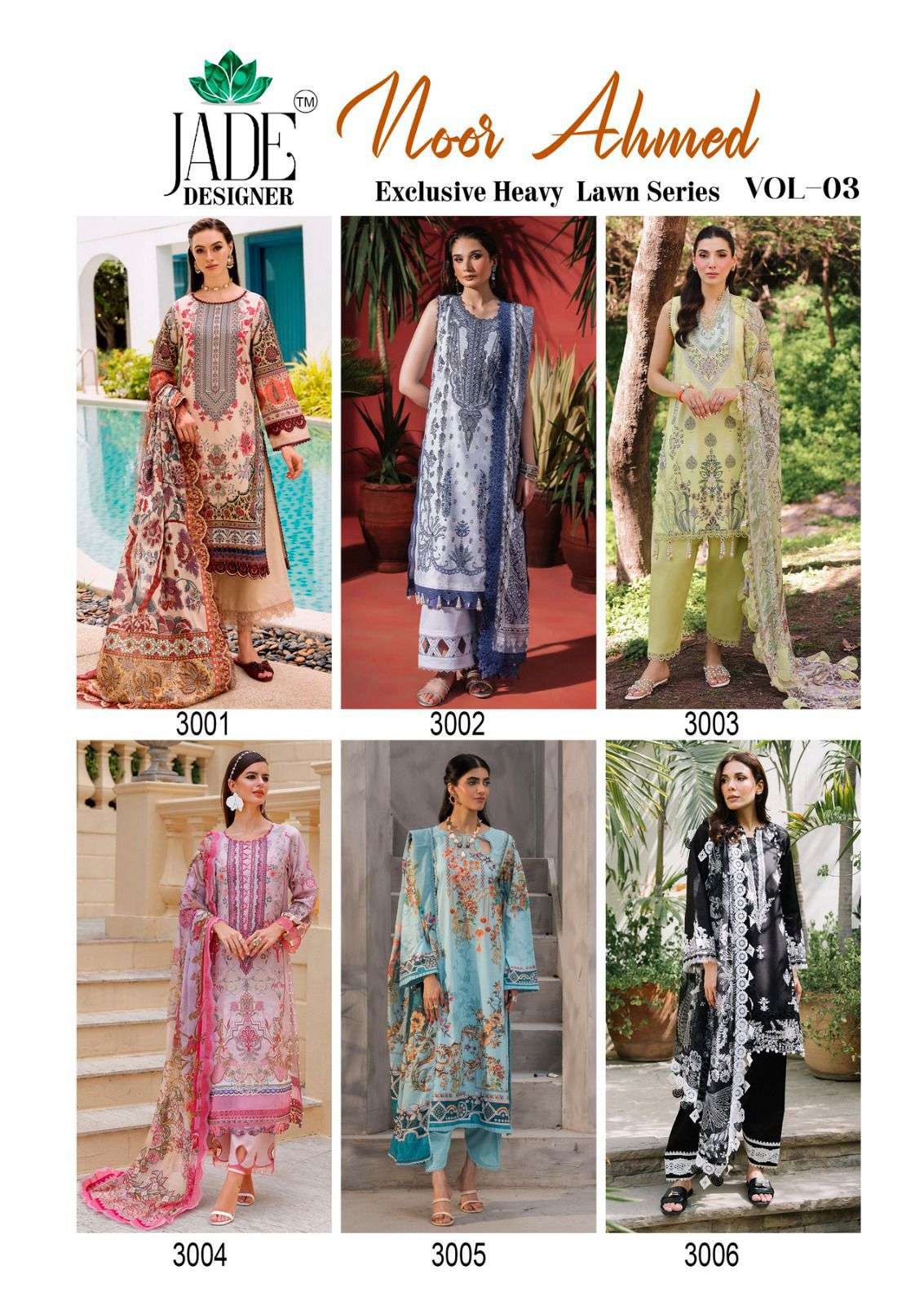 NOOR AHMED VOL-3 BY SAANVI TRENDS by JADE-01-06