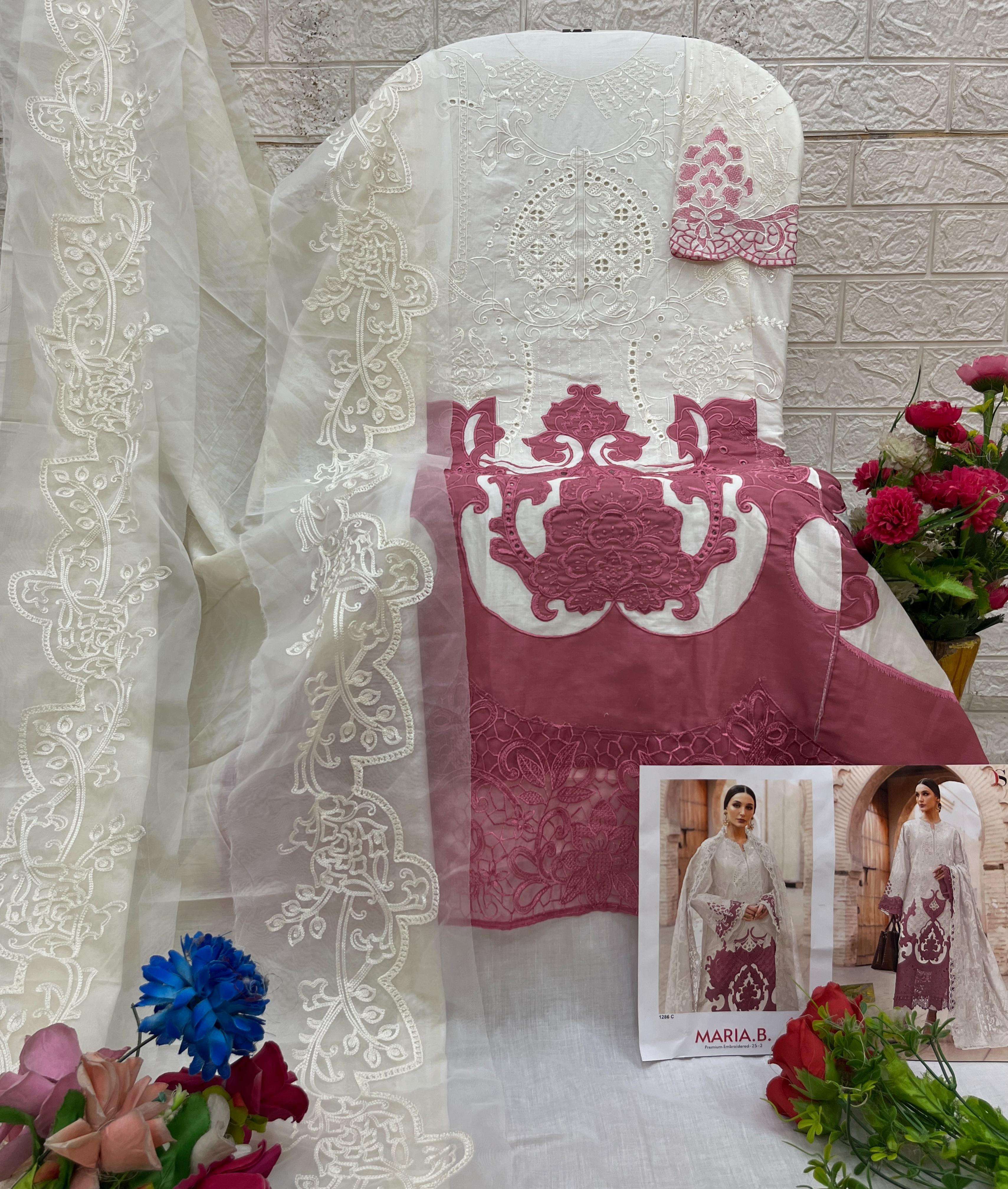 Maria B Premium Embroidered 25-2 Dno: 1286 by DEEPSY SUITS-07