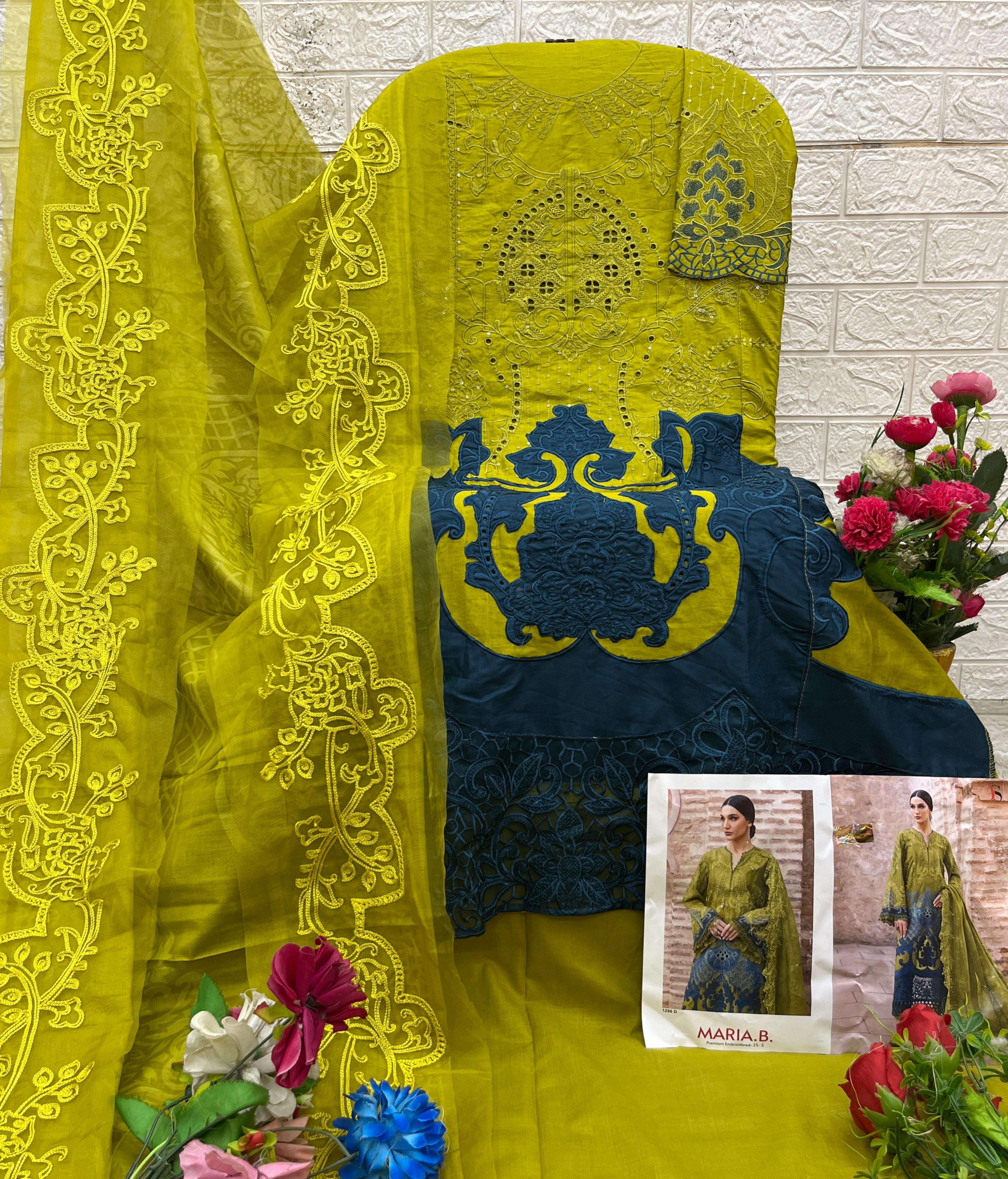 Maria B Premium Embroidered 25-2 Dno: 1286 by DEEPSY SUITS-08