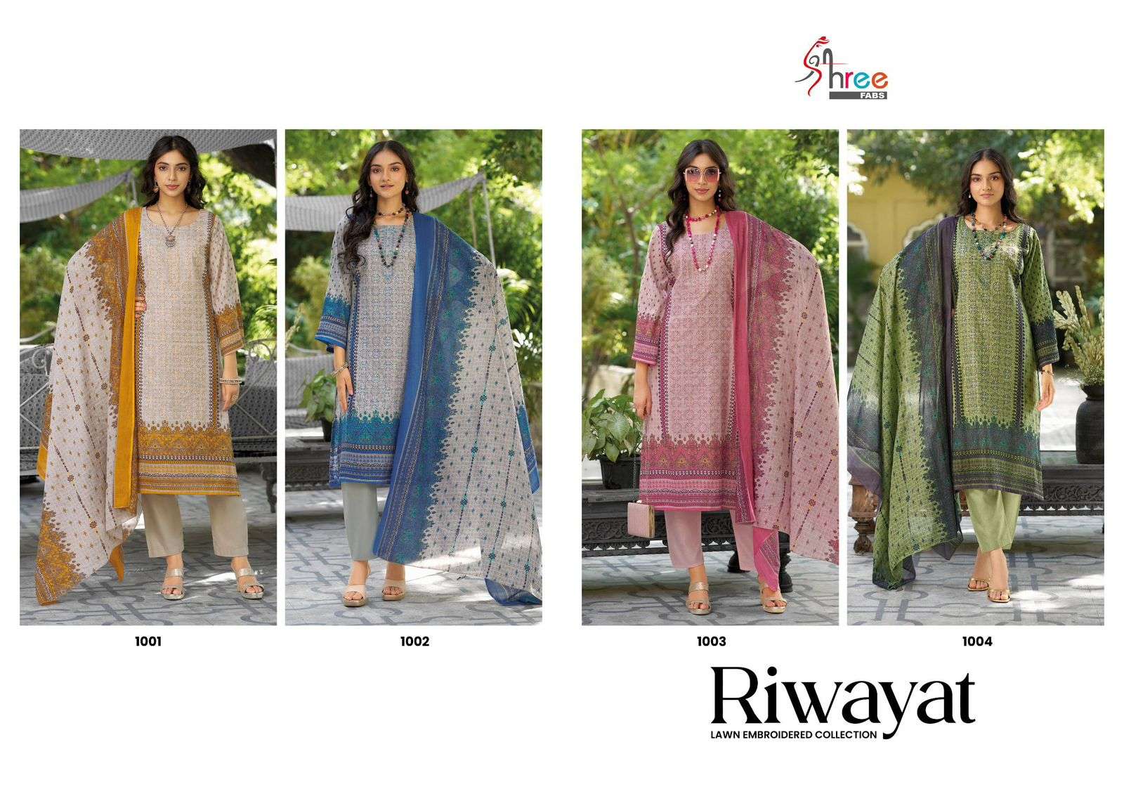 RIWAYAT LAWN EMB COLLECTION-2025 SHREE-01-04