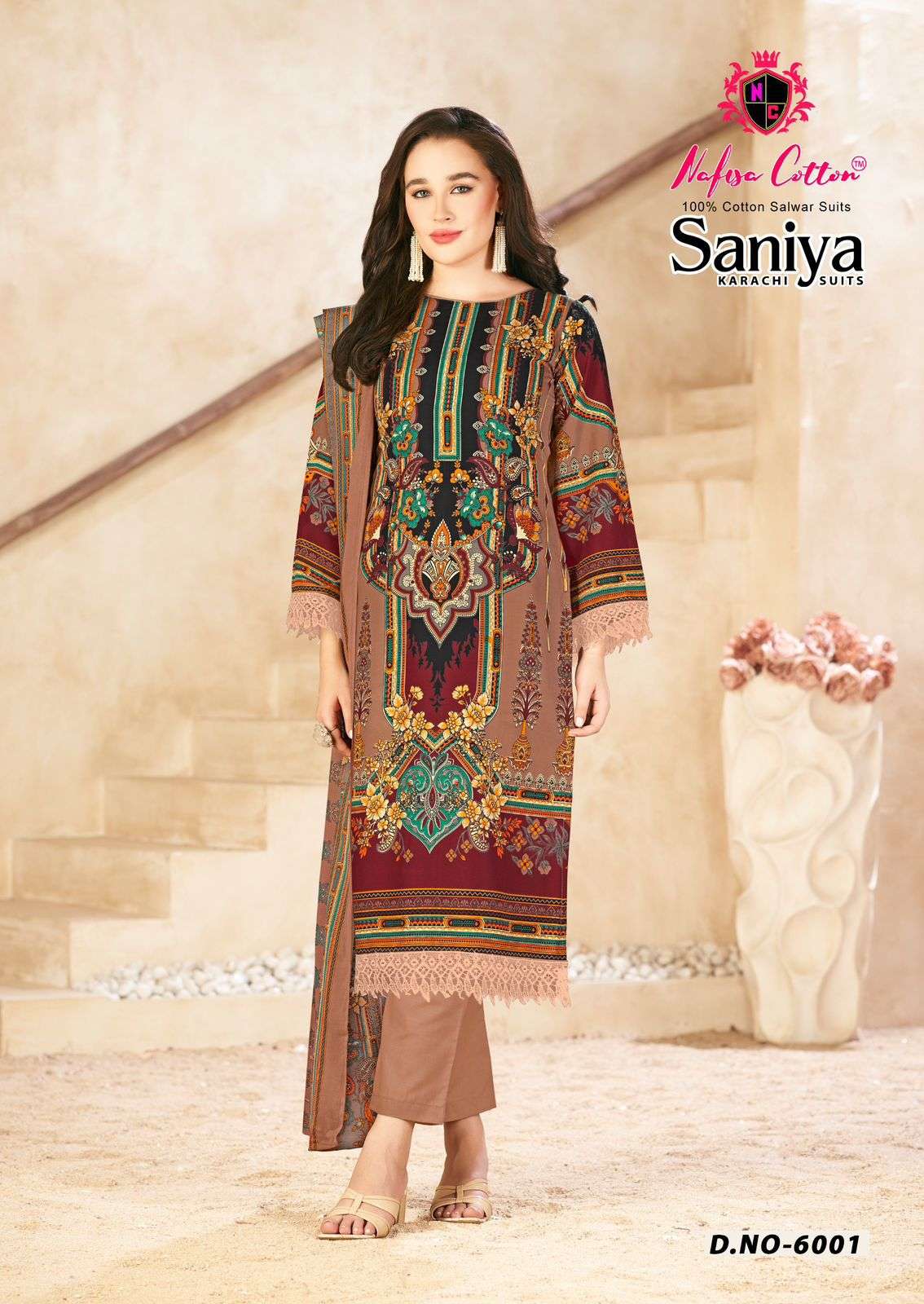 SANIYA KARACHI SUITS VOL 06 NAFISHA COTTON-03