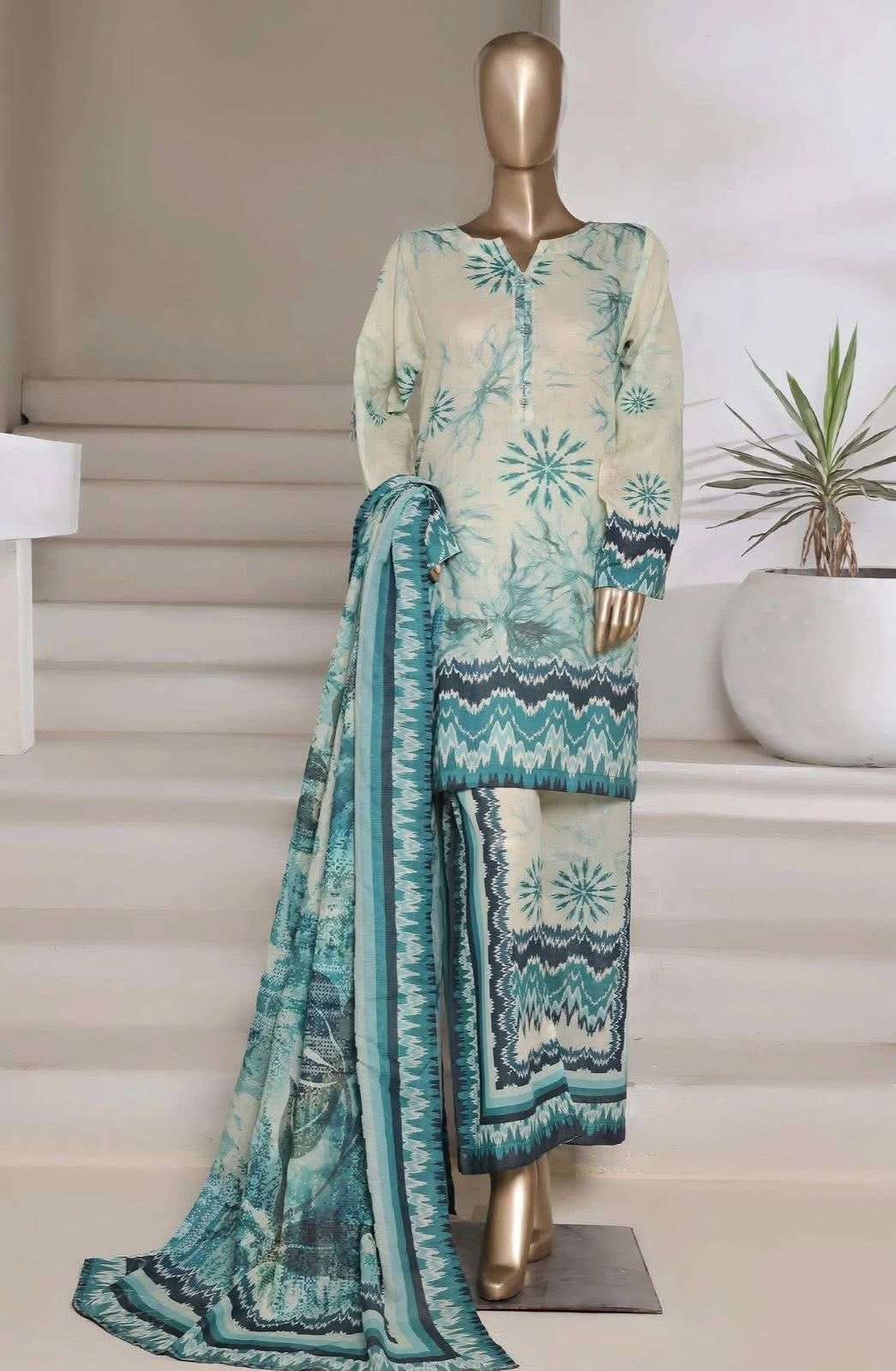 Shimmered Cambric 3Pc Volume - 01 Collection 2025 Model & Open Pic by Sadabahar-07