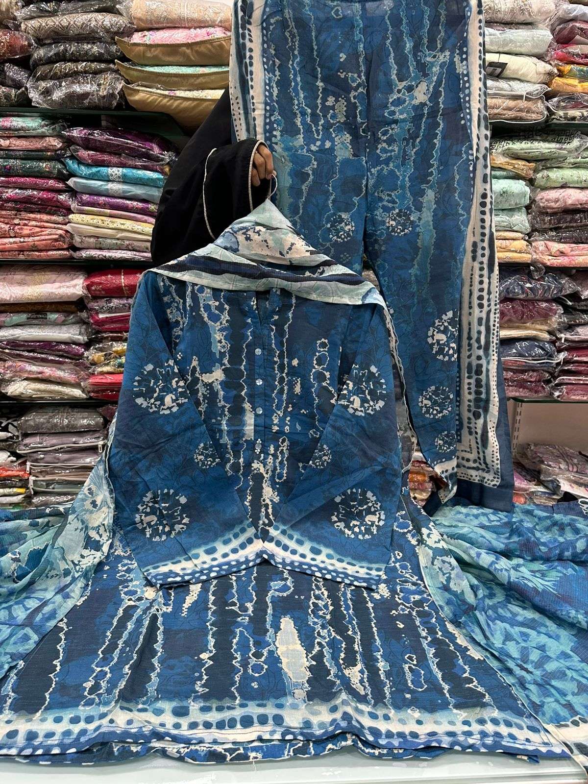 Shimmered Cambric 3Pc Volume - 01 Collection 2025 Model & Open Pic by Sadabahar-14