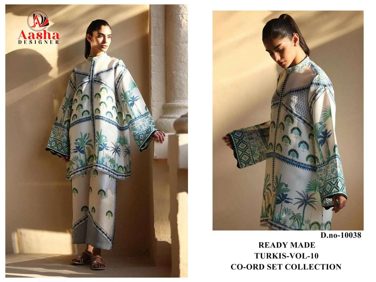 TURKIS VOL-10 READY MADE CO-ORD SET D NO 10037,10040 by Aasha-01