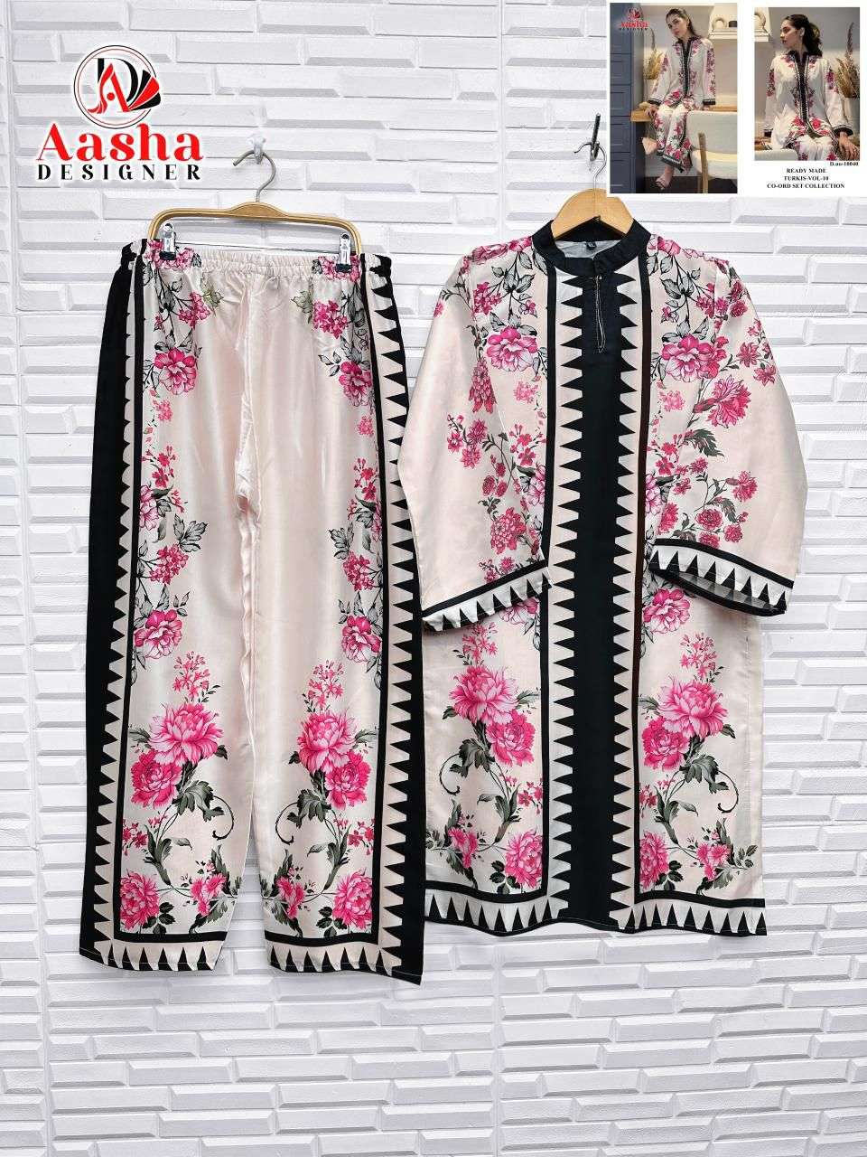 TURKIS VOL-10 READY MADE CO-ORD SET D NO 10037,10040 by Aasha-07