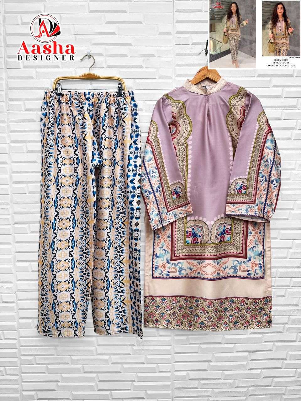 TURKIS VOL-10 READY MADE CO-ORD SET D NO 10037,10040 by Aasha-08