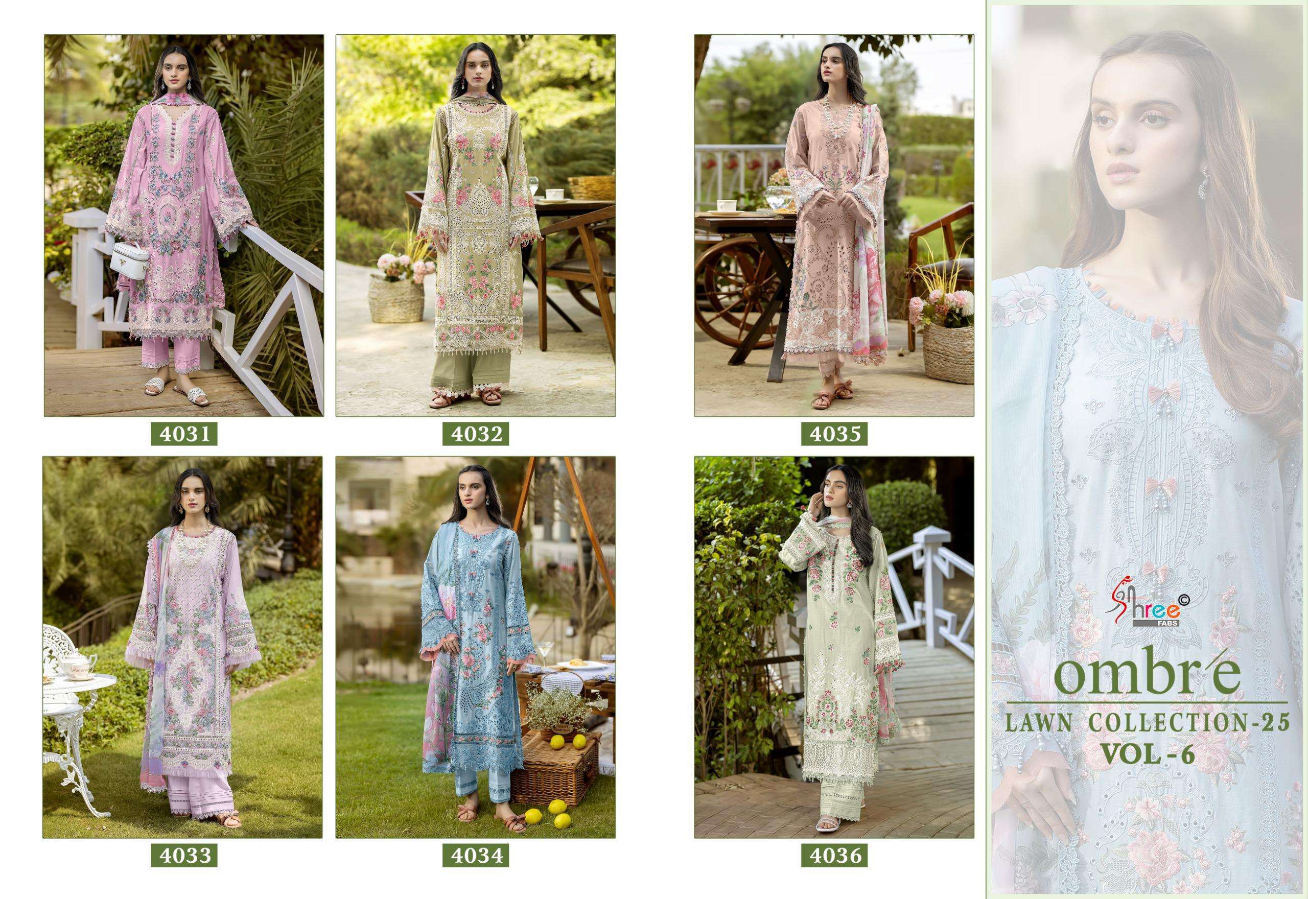 OMBRE LAWN COLLECTION -2025 VOL-6 BY SHREE-01-06 A