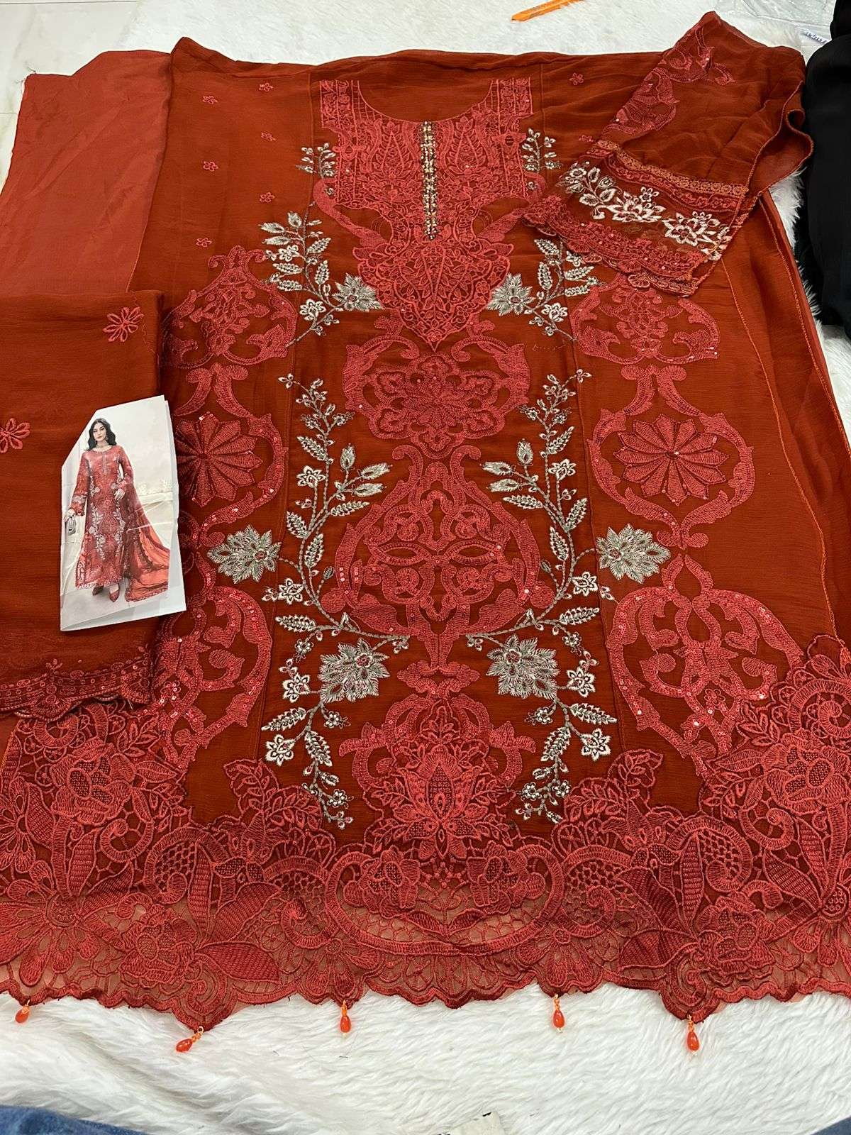 Falah Premium Party Wear Collection Unstitched code -30640 by Falah Designer-02