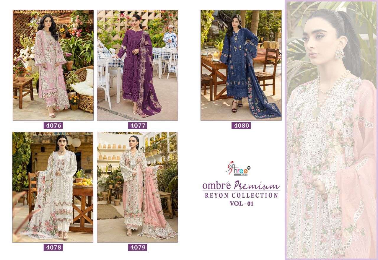 OMBRE PREMIUM REYON COLLECTION Vol-1 by SHREE-01-05