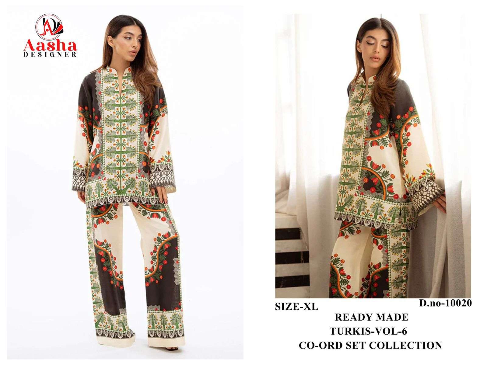 TURKIS READY MADE CO-ORD SET COLLECTION VOL-6 D NO :- 10020, 10021, 10022, 10023 By Aasha - 02