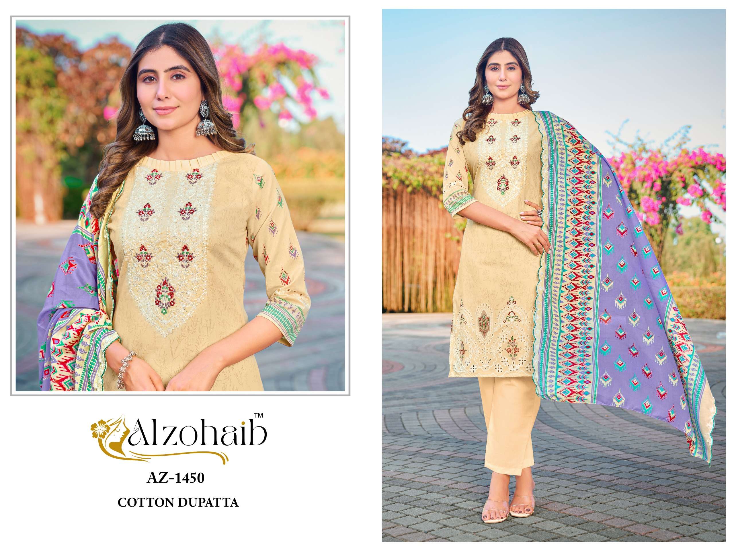 AALIYA VOL - 1 D.No. AZ-1450-1451-1452-1453 BY ALZOHAIB - 01