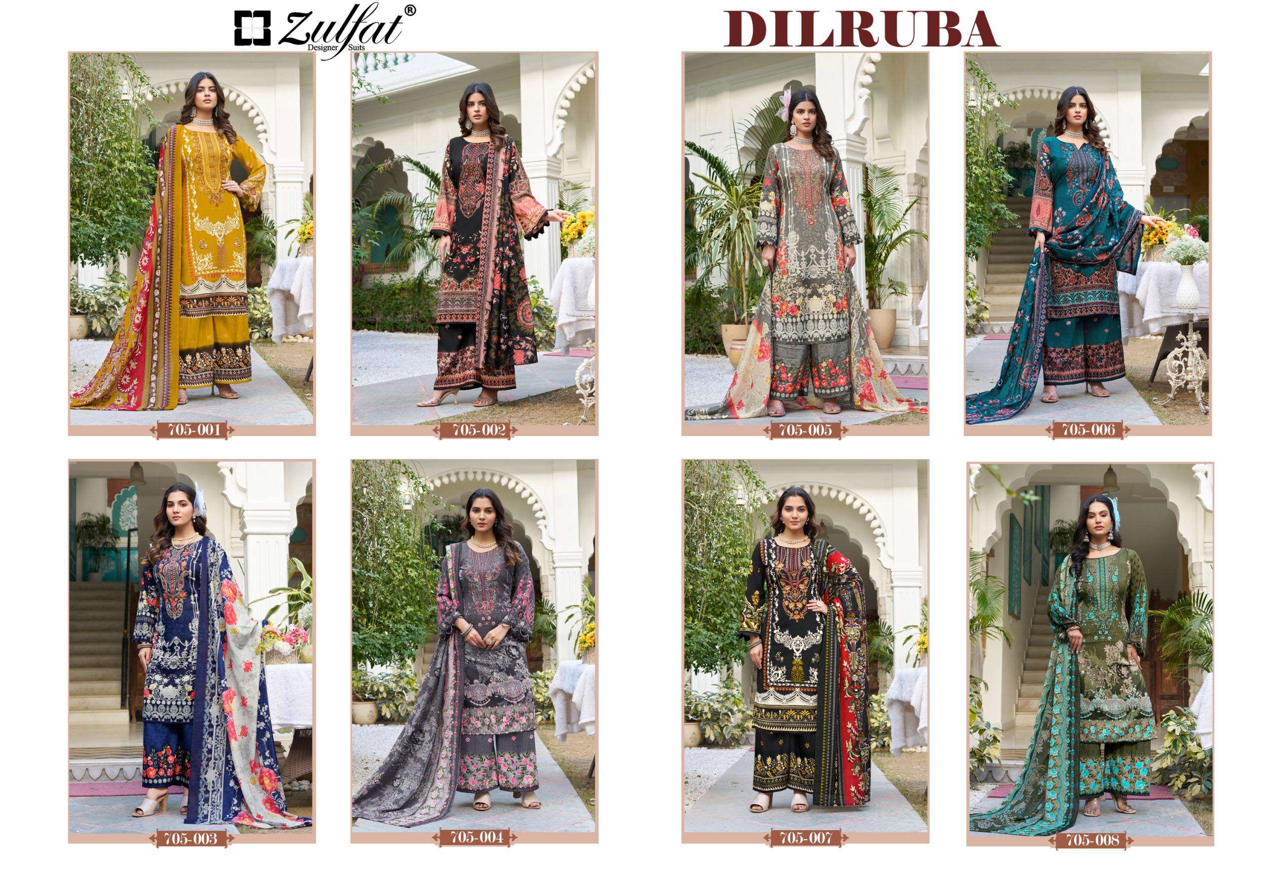 DILRUBA BY ZULFAT DESIGNER SUITS - 01 - 08