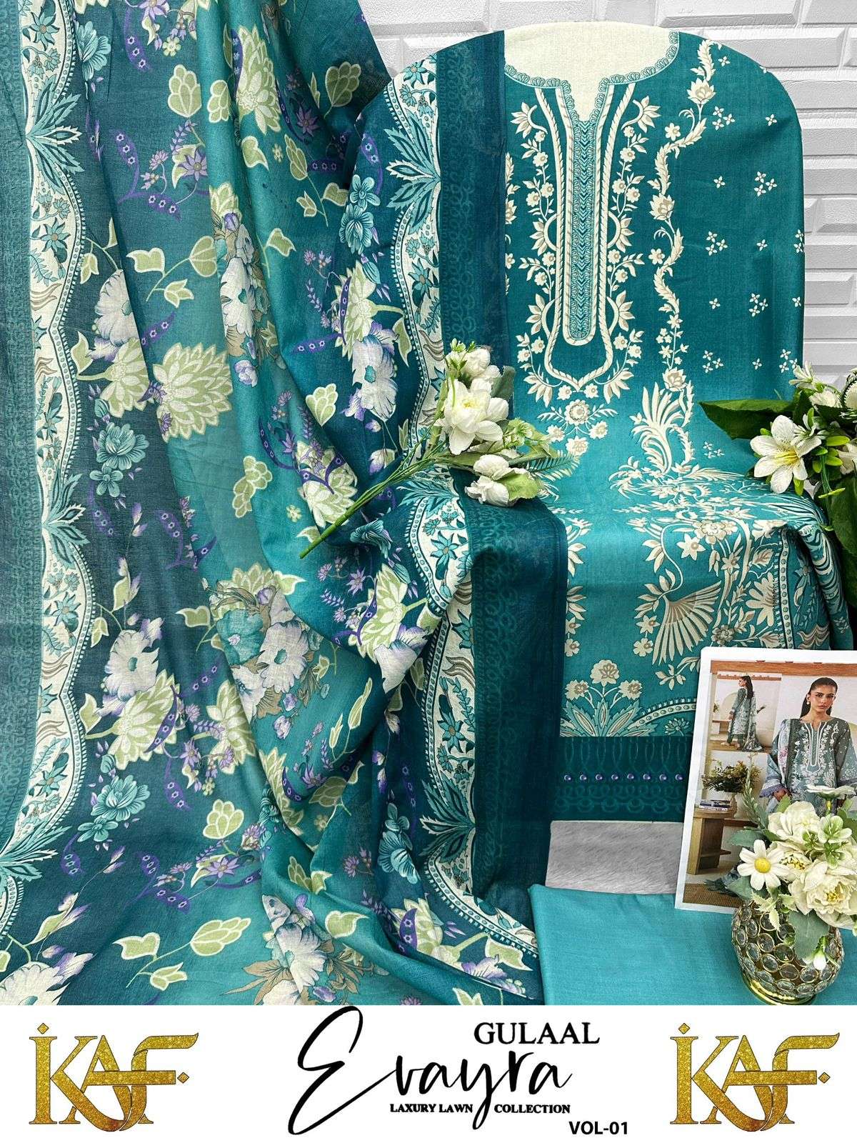 EVAYRA LUXURY LAWN COLLECTION VOL - 01 BY GULAAL - 10