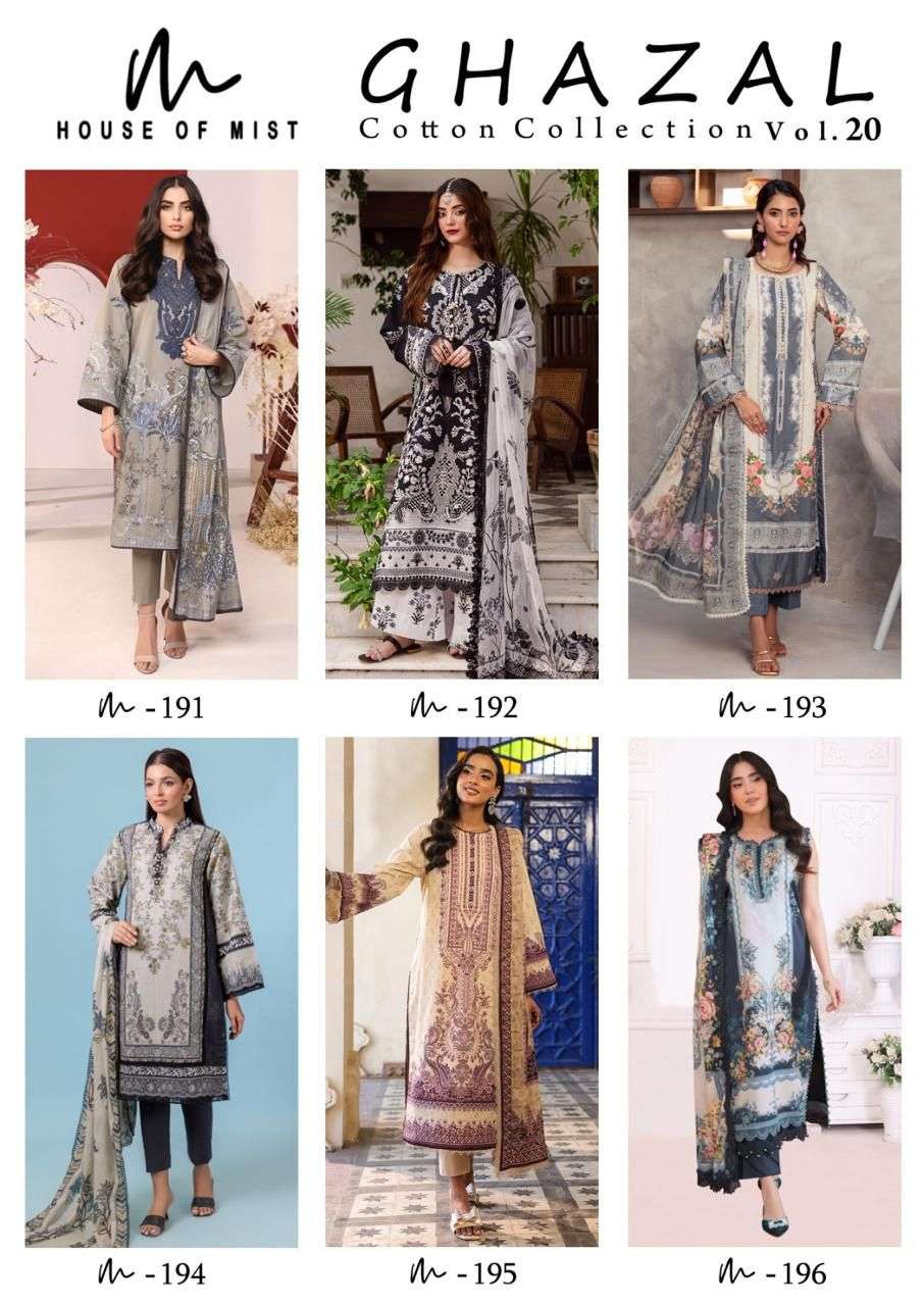 GHAZAL COTTON COLLECTION VOL - 20 BY HOUSE OF MIST - 01 - 06