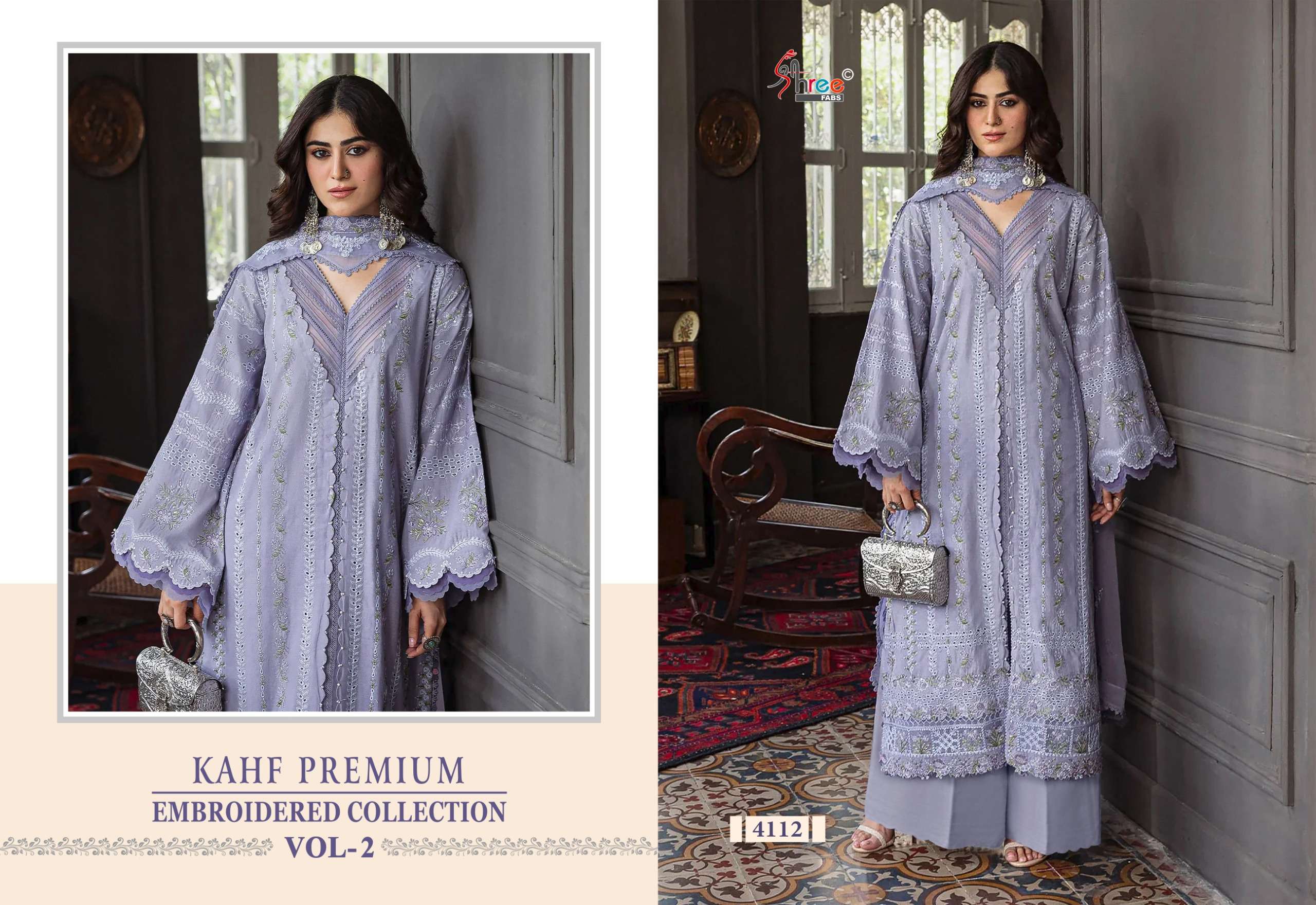 KAHF PREMIUM EMBROIDERED COLLECTION VOL - 2 BY SHREE FABS - 01