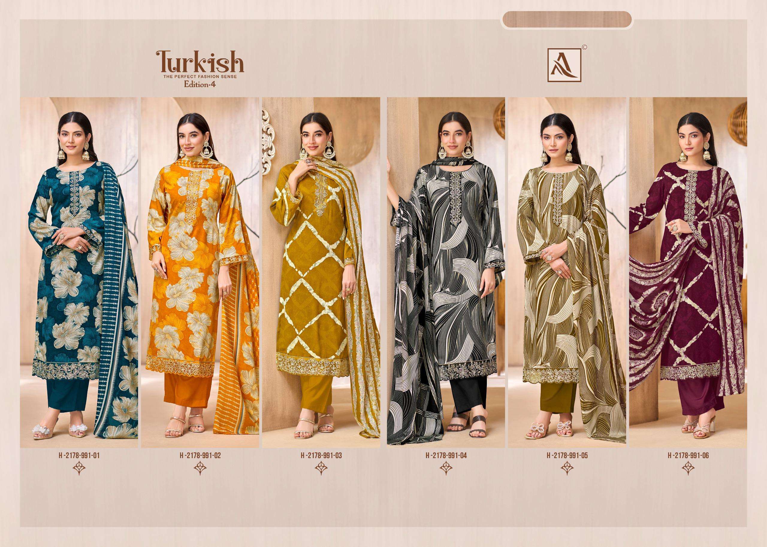 Launches Its New Designer Suits TURKISH - 4 By Alok - 01 - 06