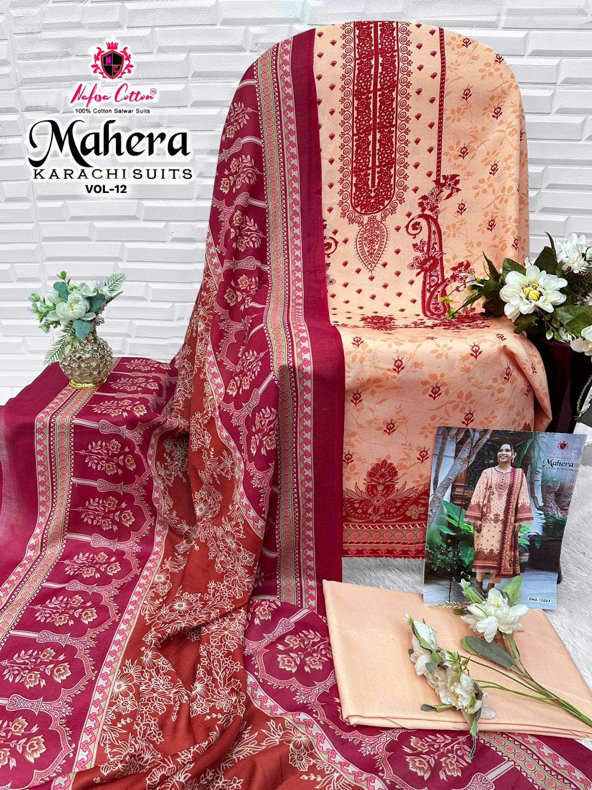 MAHERA KARACHI SUITS VOL - 12 BY NAFISA COTTON - 02