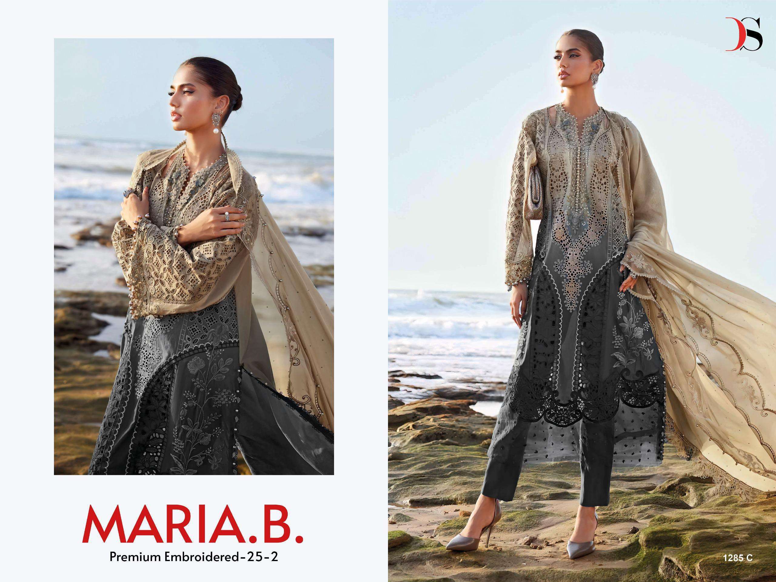 MARIA B PREMIUM EMBROIDERED 25 - 2 D.NO.:1285 DEEPSY SUITS - 02