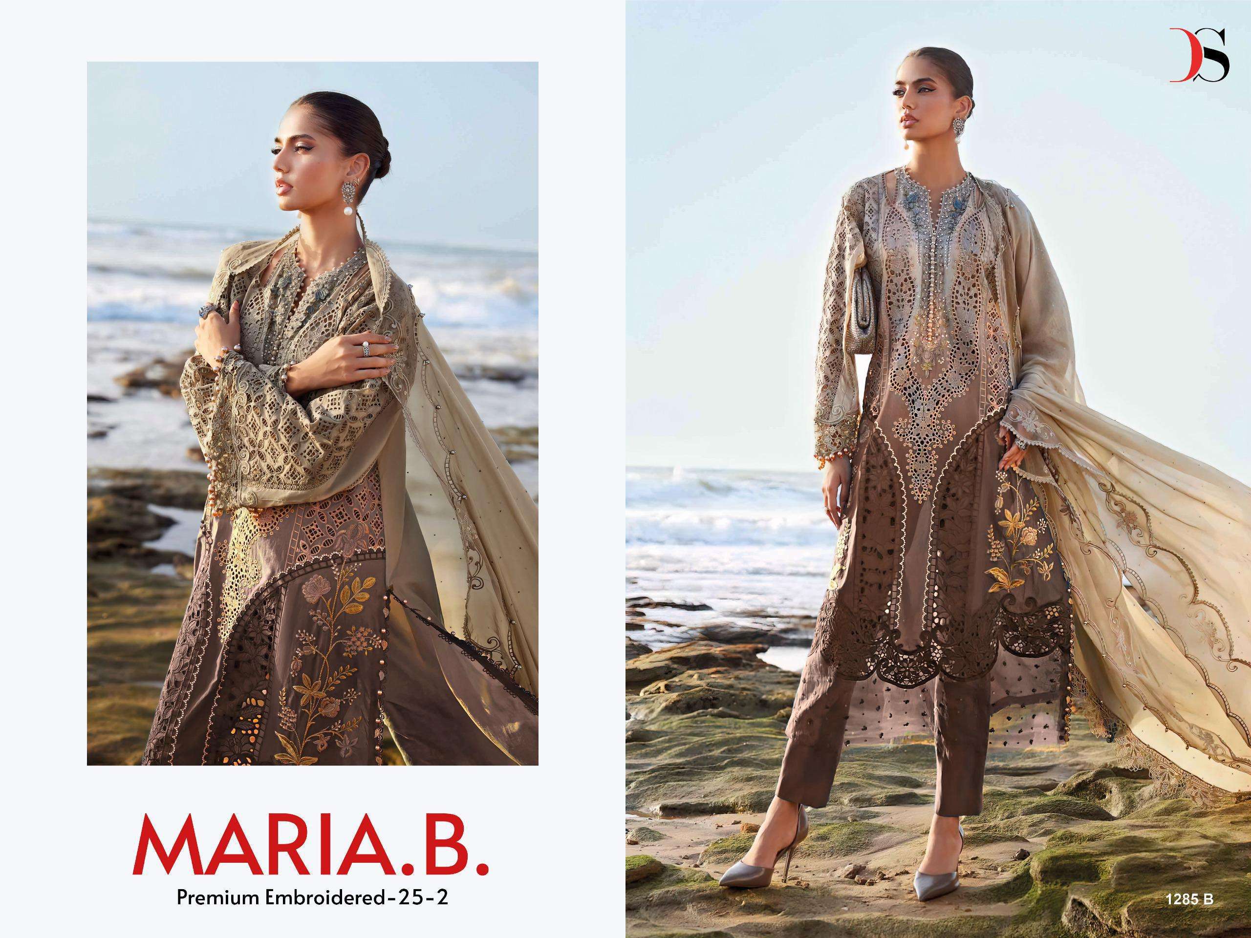 MARIA B PREMIUM EMBROIDERED 25 - 2 D.NO.:1285 DEEPSY SUITS - 03