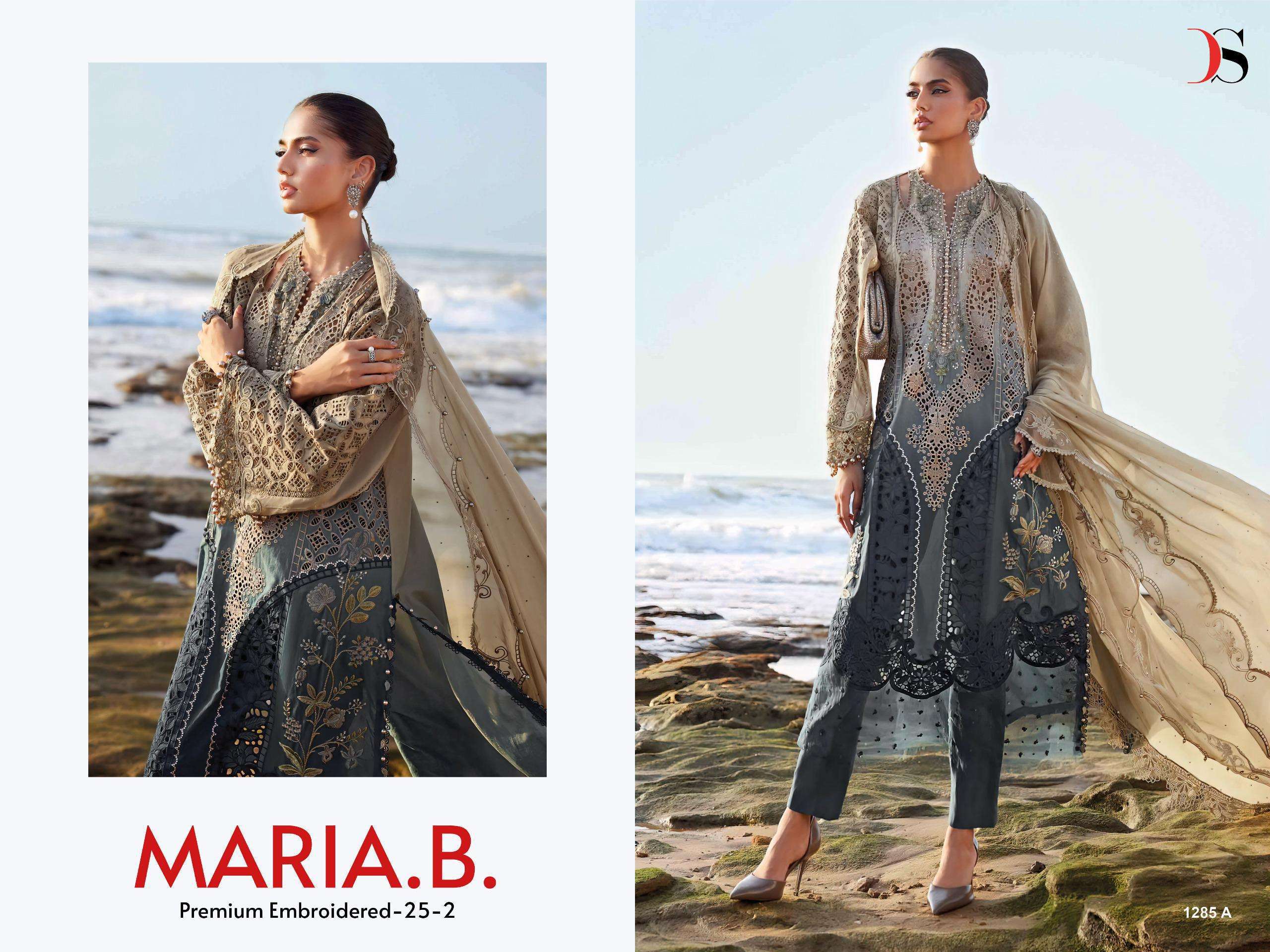 MARIA B PREMIUM EMBROIDERED 25 - 2 D.NO.:1285 DEEPSY SUITS - 04