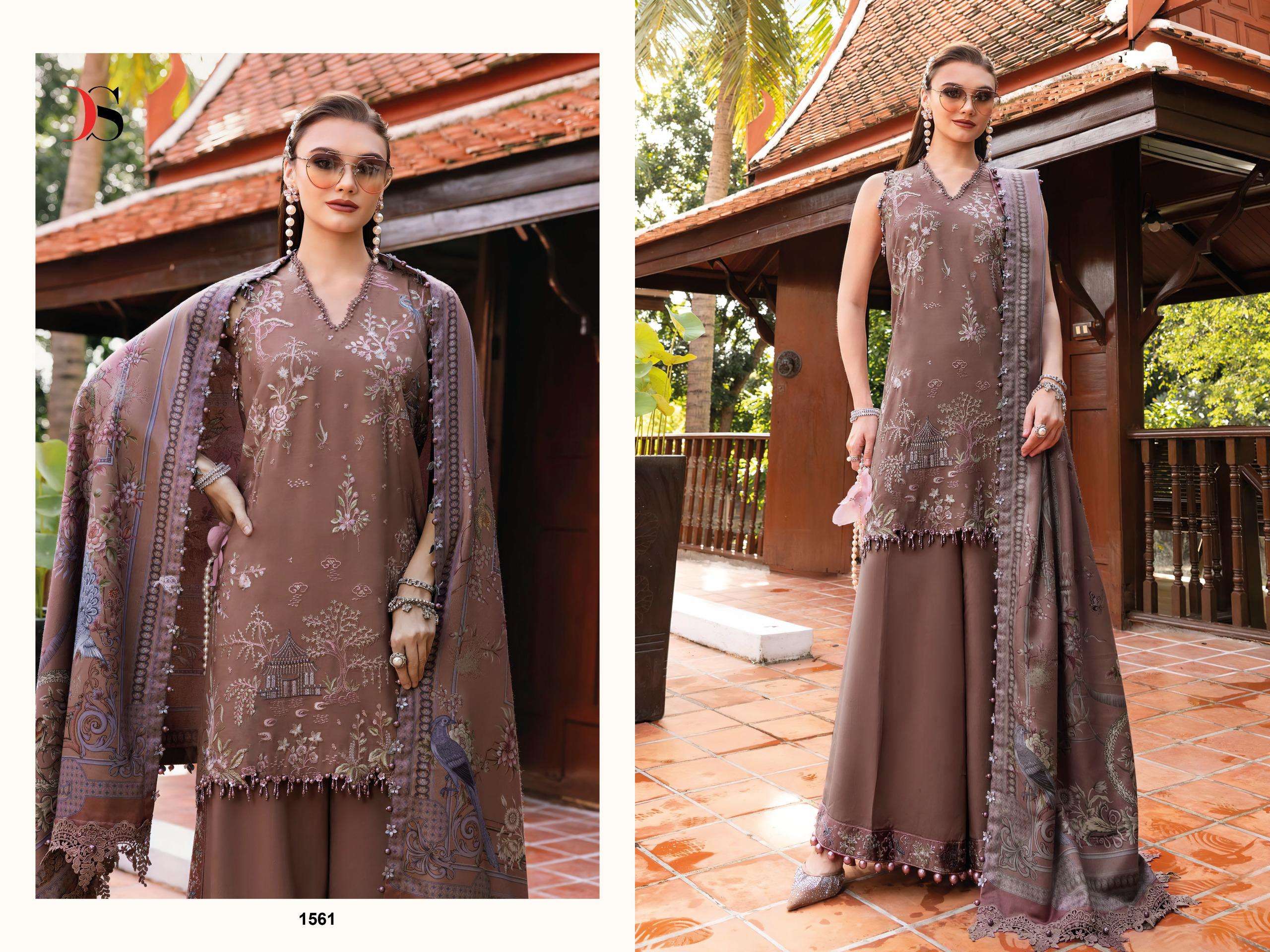 MARIA B PREMIUM EMBROIDERED RAYON - 5 BY DEEPSY SUITS - 01
