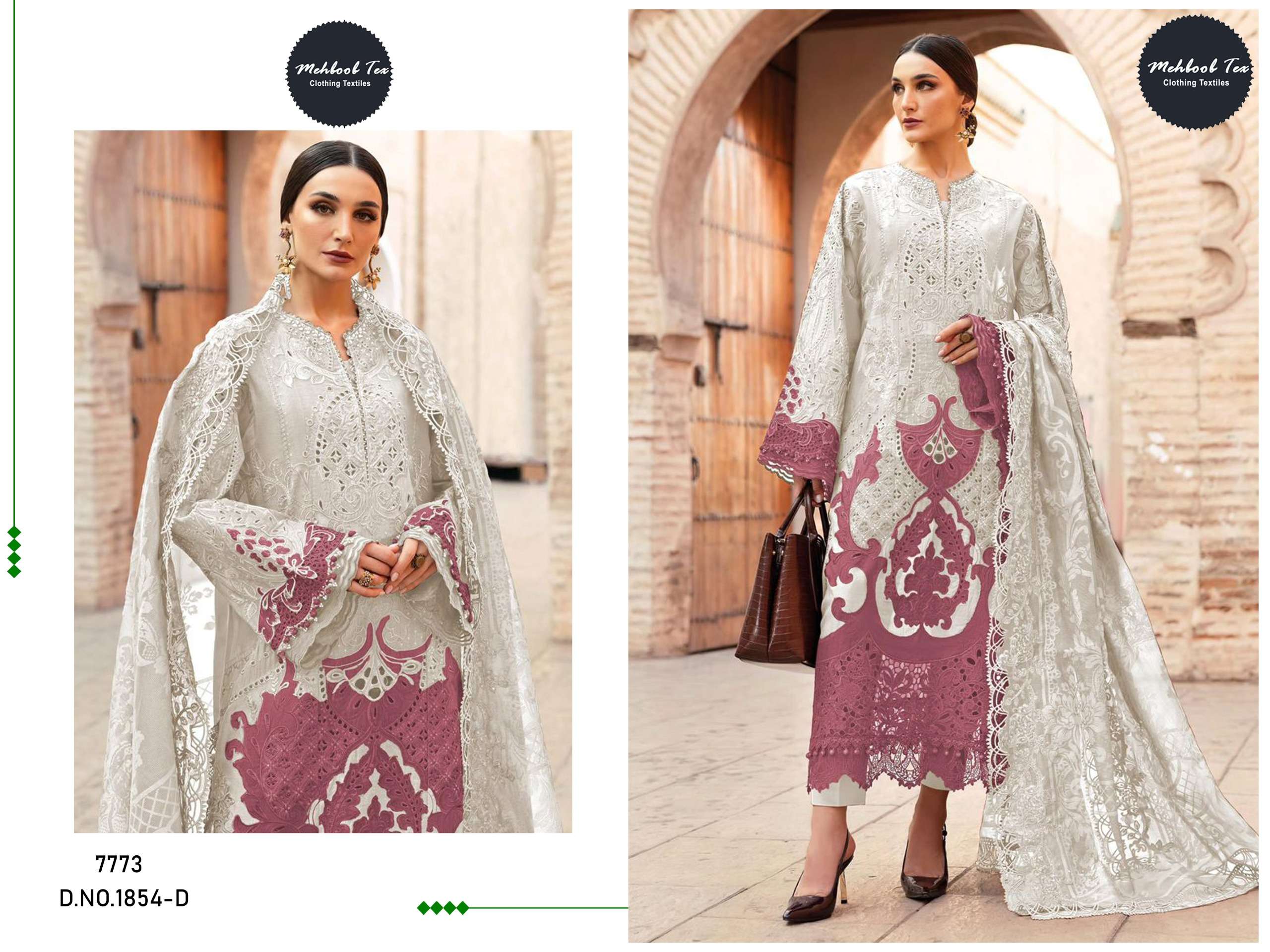 MARIYA B PREMIUM EMBROIDERED D.NO. 1854 VOL - 1 BY MEHBOOB TEX - 02