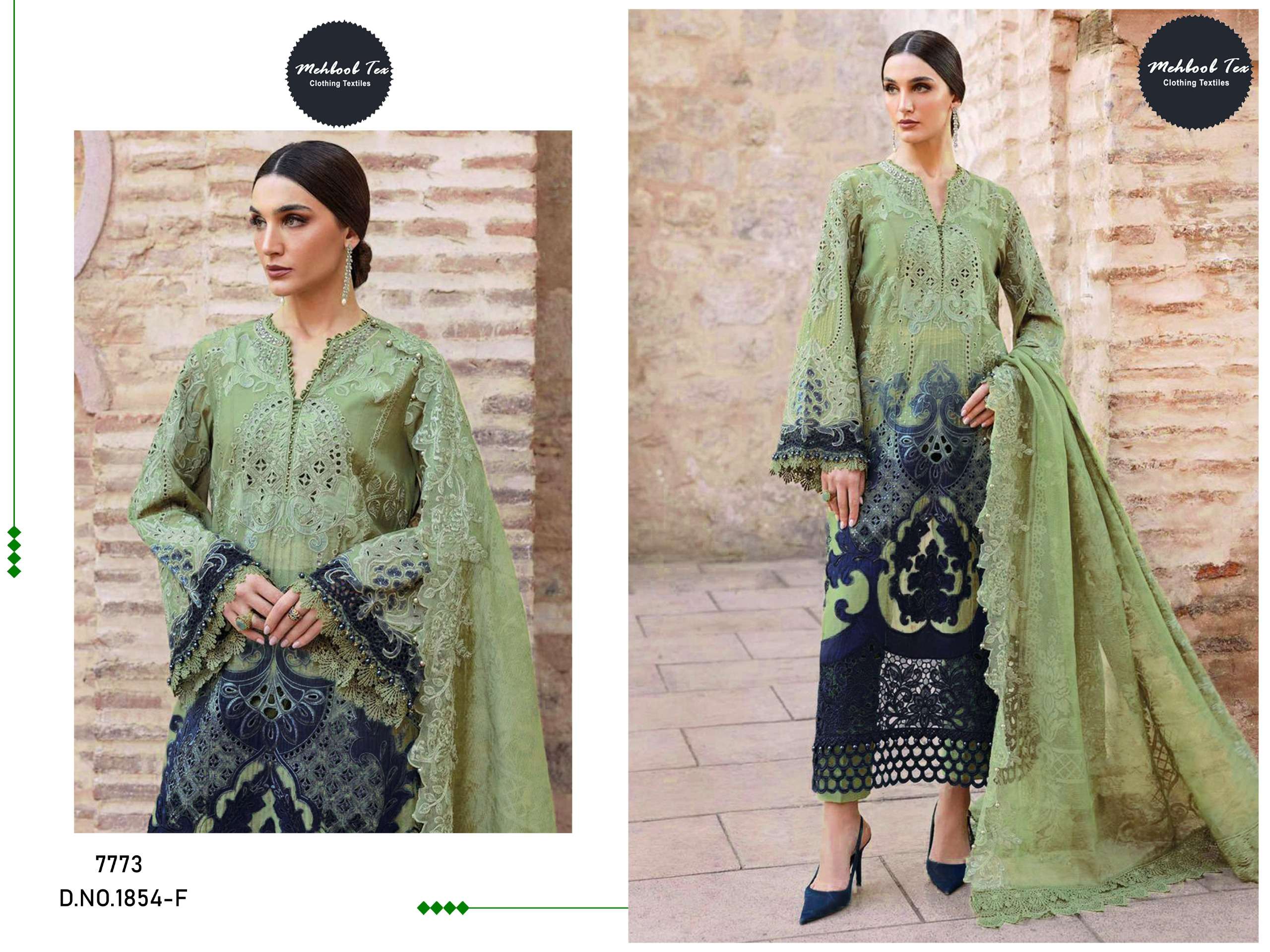 MARIYA B PREMIUM EMBROIDERED D.NO. 1854 VOL - 1 BY MEHBOOB TEX - 04